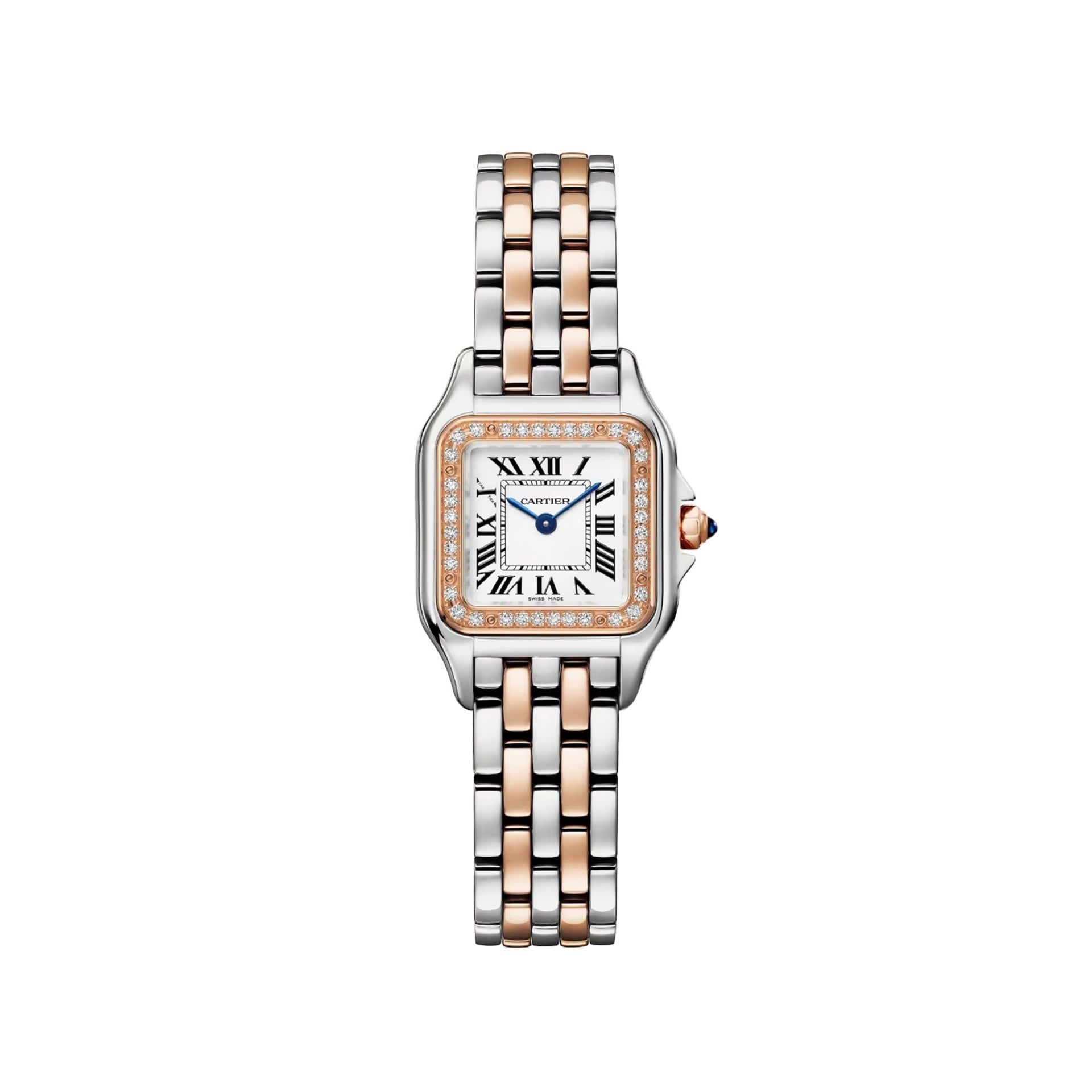 CARTIER Panthère De Cartier Modello Piccolo, Oro Rosa e Acciaio, Diamanti 22 X 30 MM W3PN0014