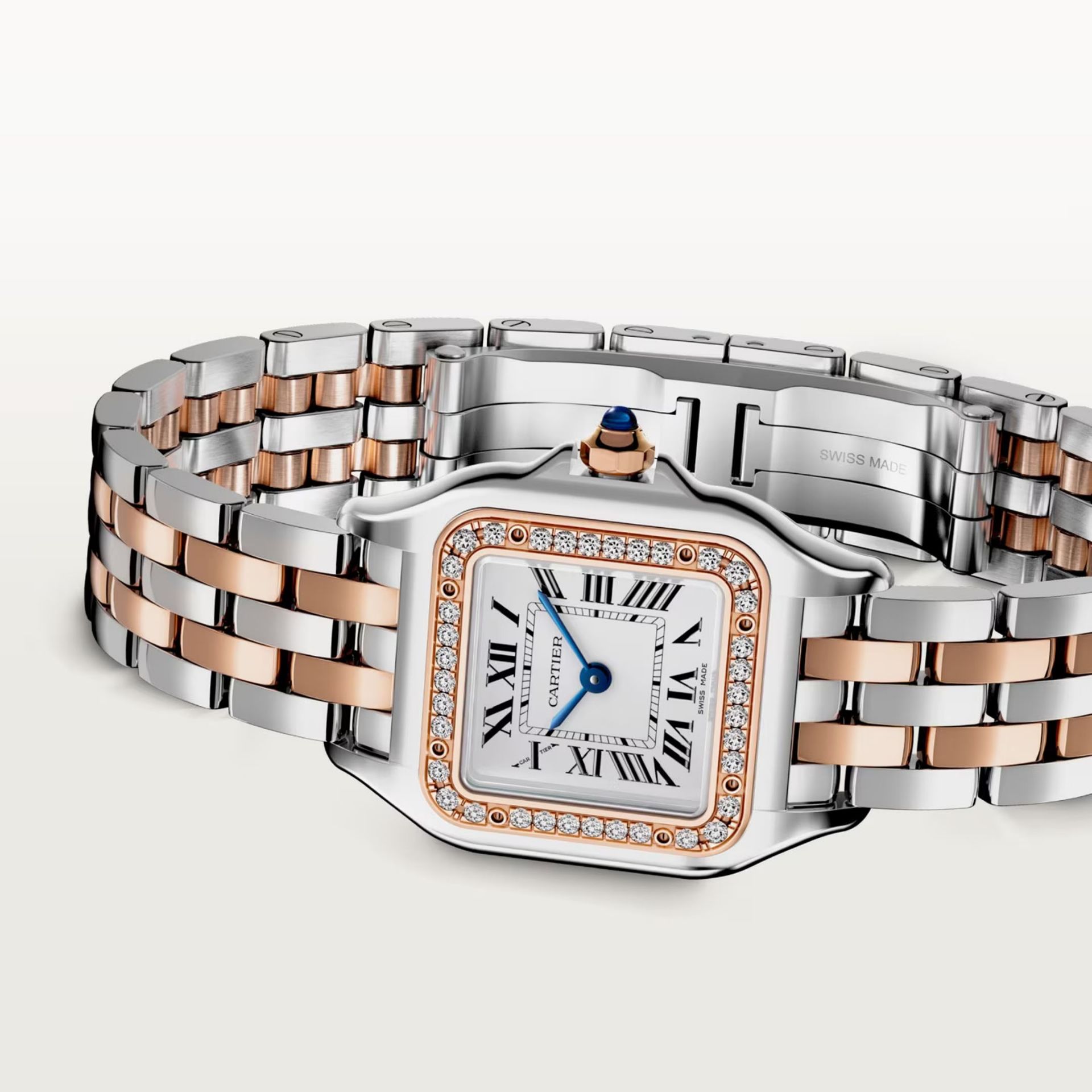 CARTIER Panthère De Cartier Modello Piccolo, Oro Rosa e Acciaio, Diamanti 22 X 30 MM W3PN0014