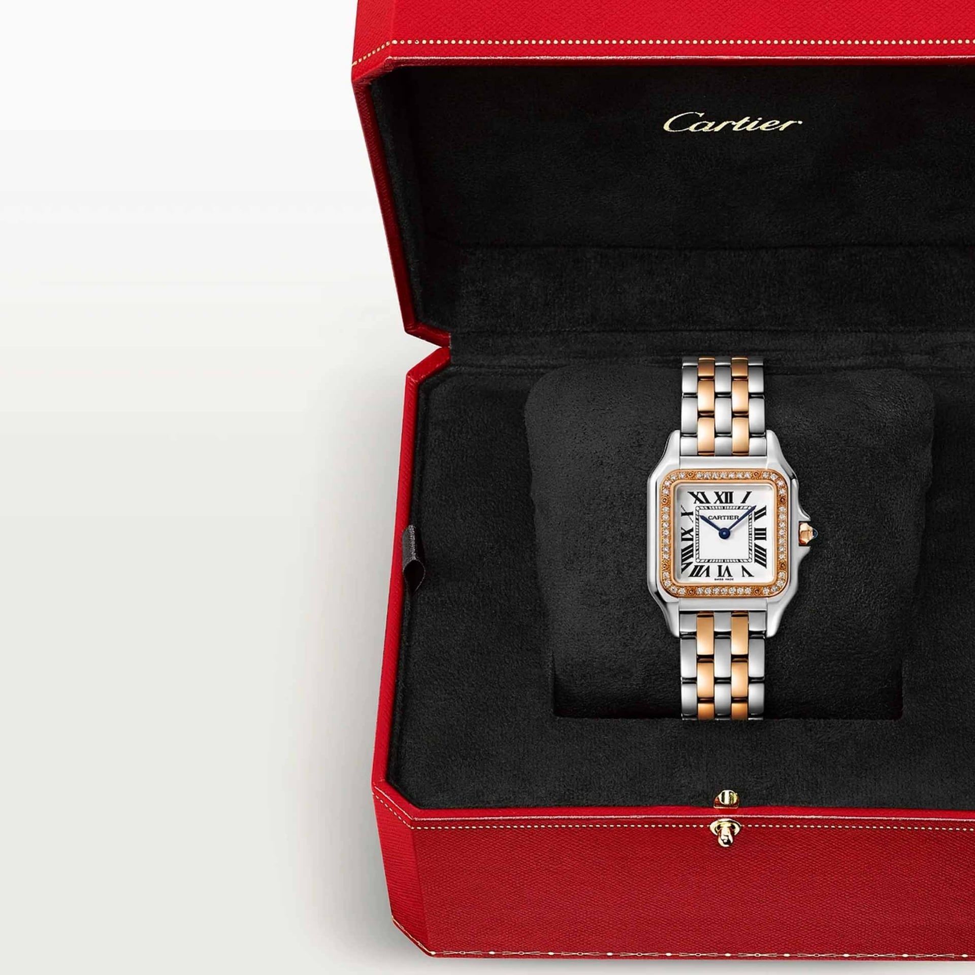 CARTIER Panthère De Cartier Modello Medio, Oro Rosa e Acciaio, Diamanti 27 X 37 MM W3PN0015