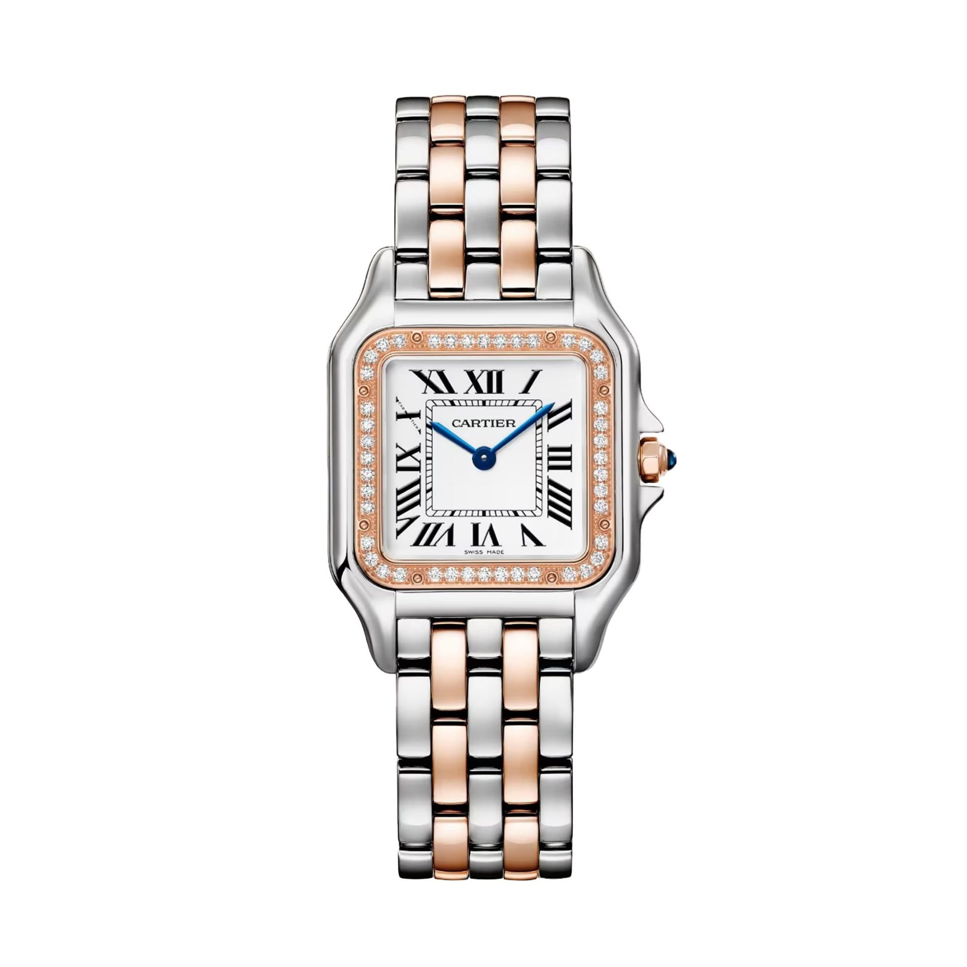 CARTIER Panthère De Cartier Modello Medio, Oro Rosa e Acciaio, Diamanti 27 X 37 MM W3PN0015