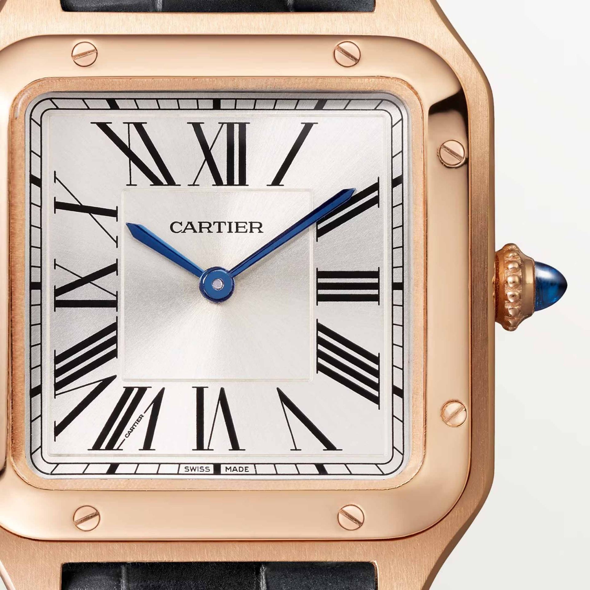 CARTIER Santos-Dumont Modello Piccolo, Oro Rosa, Pelle 38 X 27,5 MM WGSA0117
