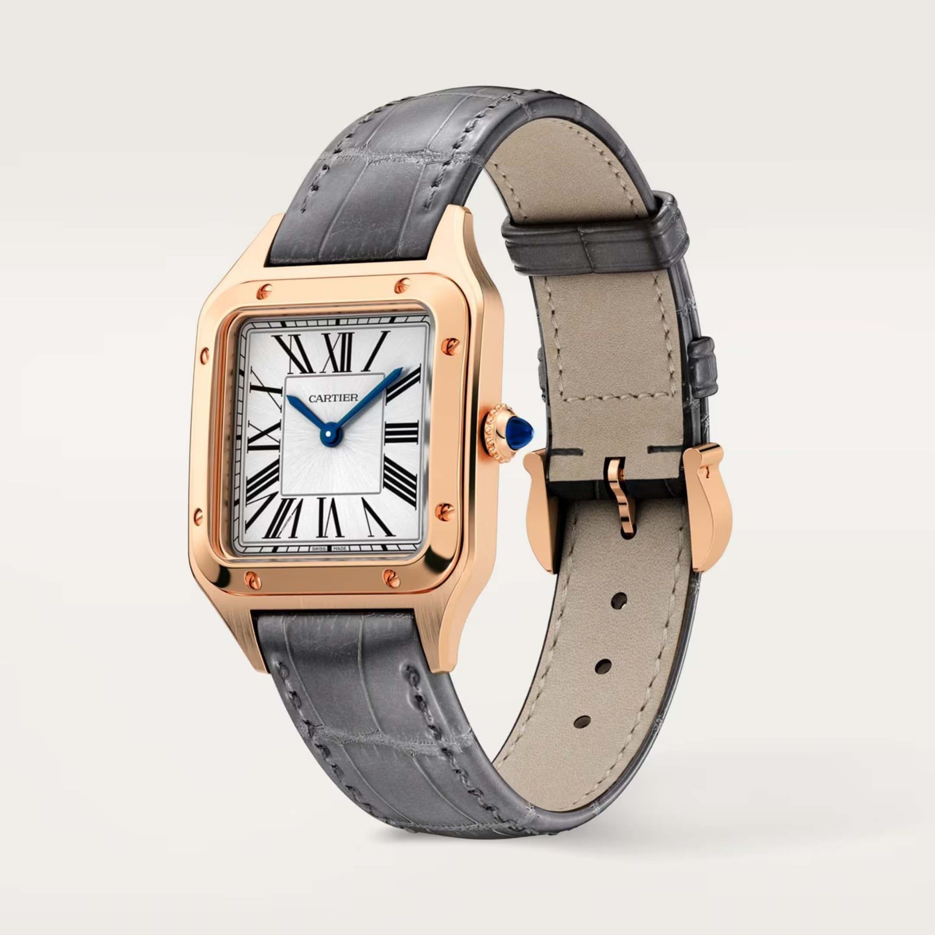 CARTIER Santos-Dumont Modello Piccolo, Oro Rosa, Pelle 38 X 27,5 MM WGSA0117