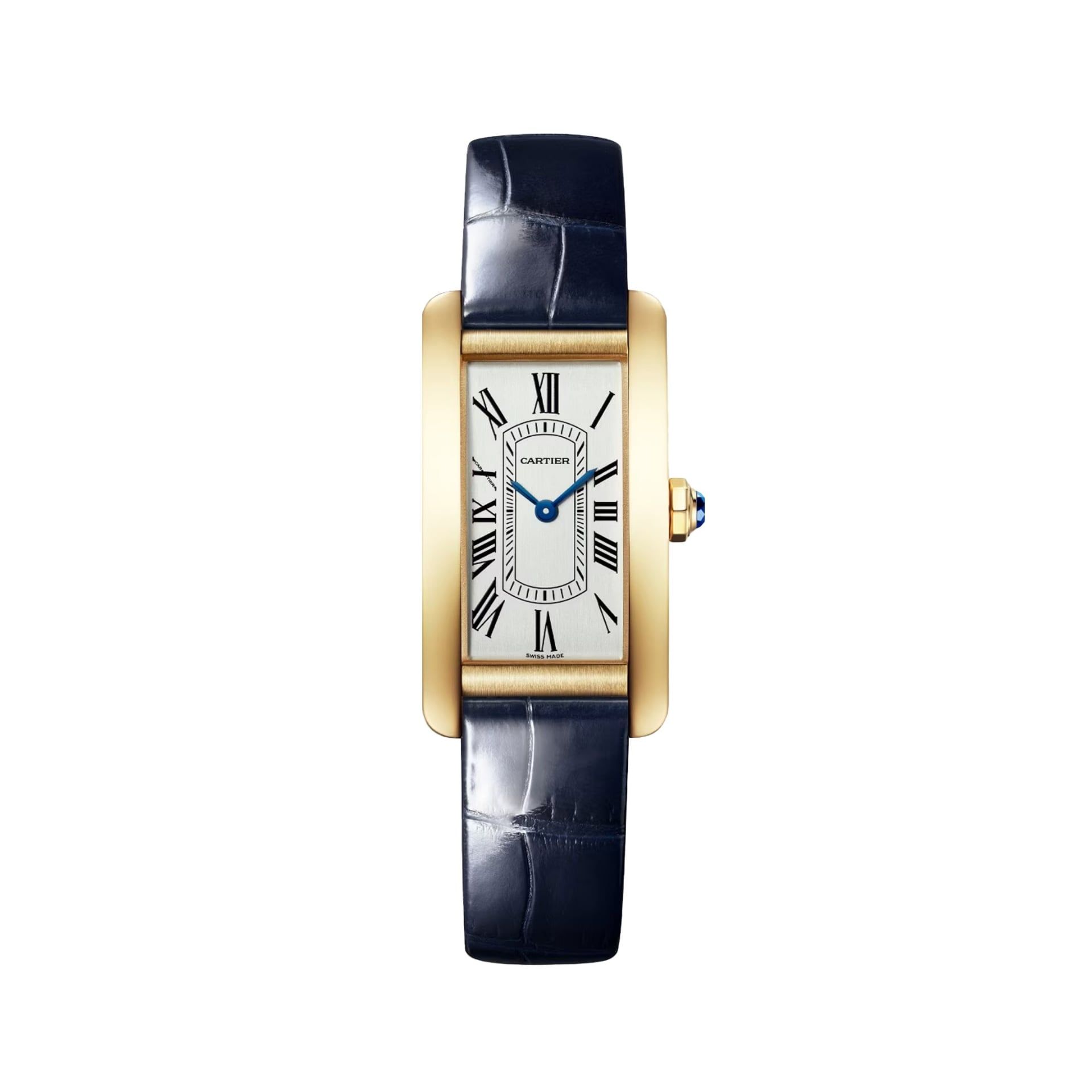 CARTIER Tank Américaine Modello Piccolo, Oro Giallo, Pelle 35.4 X 19.4 MM WGTA0356
