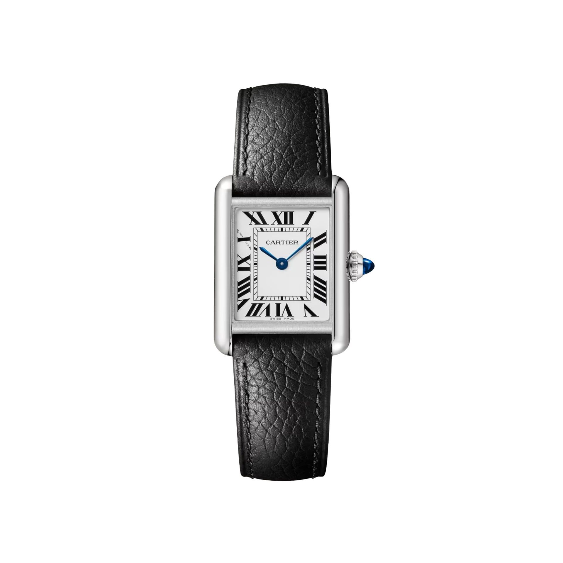 CARTIER Tank Must De Cartier Modello Piccolo, Acciaio, Pelle, Solarbeat™ 29.5 X 22  MM WSTA0137