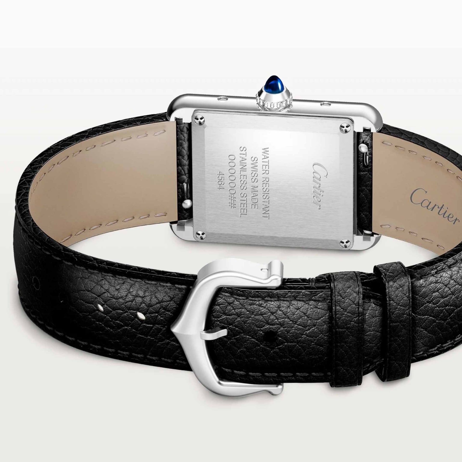 CARTIER Tank Must De Cartier Modello Piccolo, Acciaio, Pelle, Solarbeat™ 29.5 X 22  MM WSTA0137