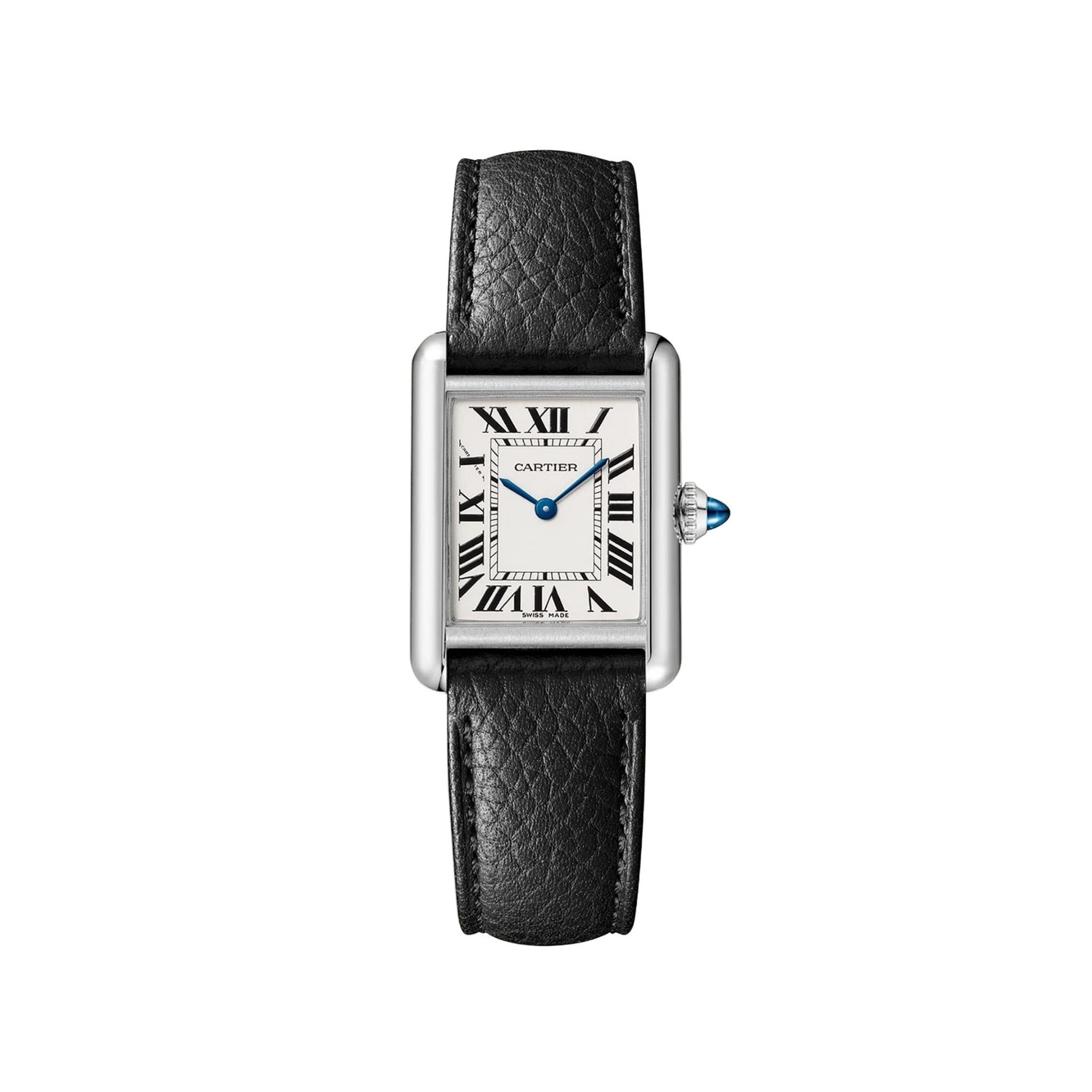 CARTIER Tank Must De Cartier Modello Piccolo, Acciaio, Pelle 29.5 X 22  MM WSTA0135