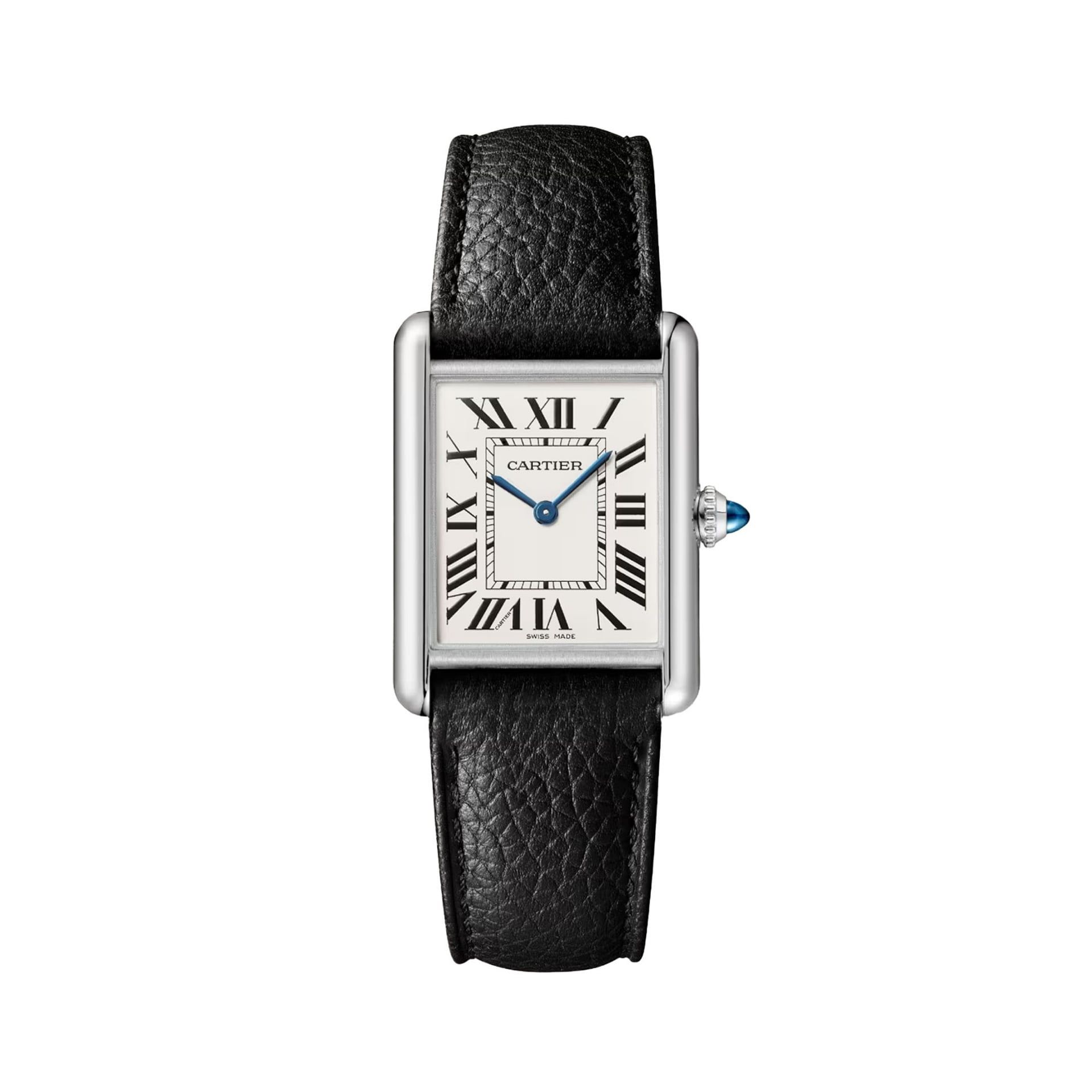 CARTIER Tank Must De Cartier Modello Grande, Acciaio, Pelle 33.7 x 25.5 MM WSTA0136