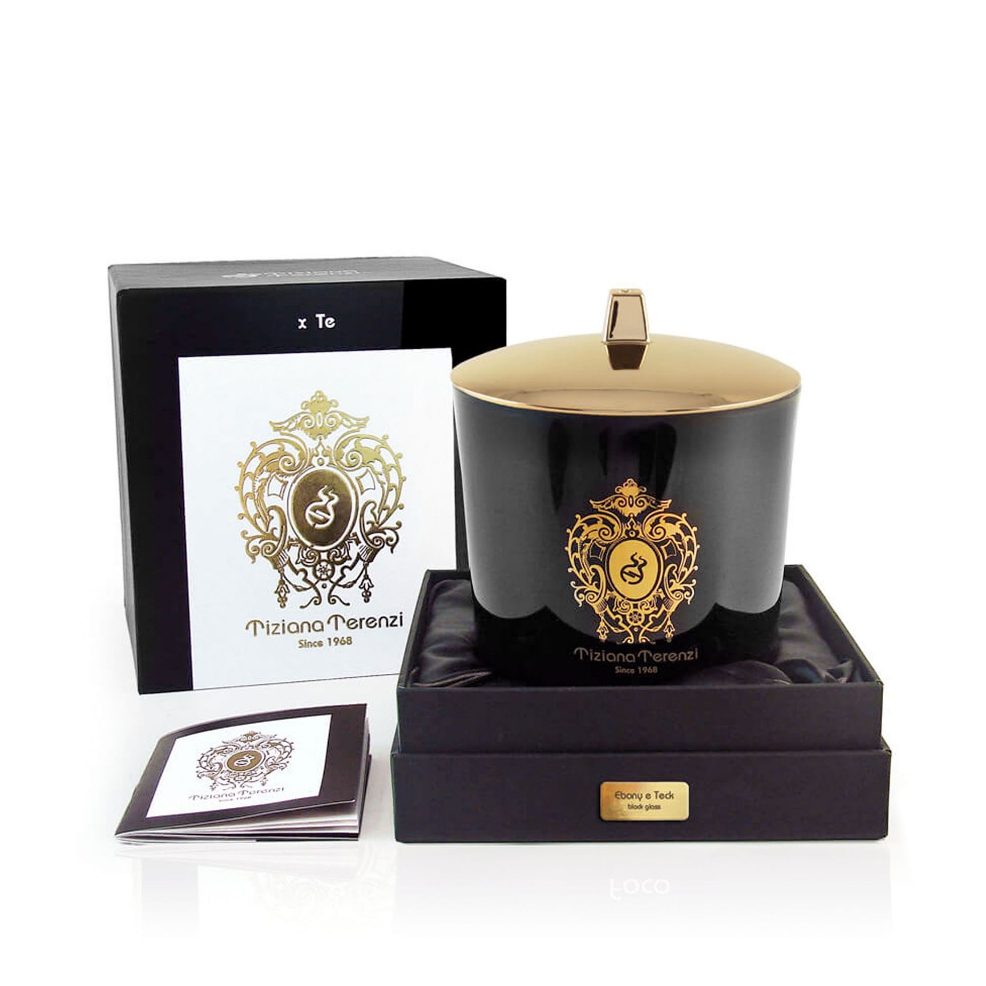 Tiziana Terenzi Candela Black Glass Fragranza Ebony & Teck 500 gr TT027/ET