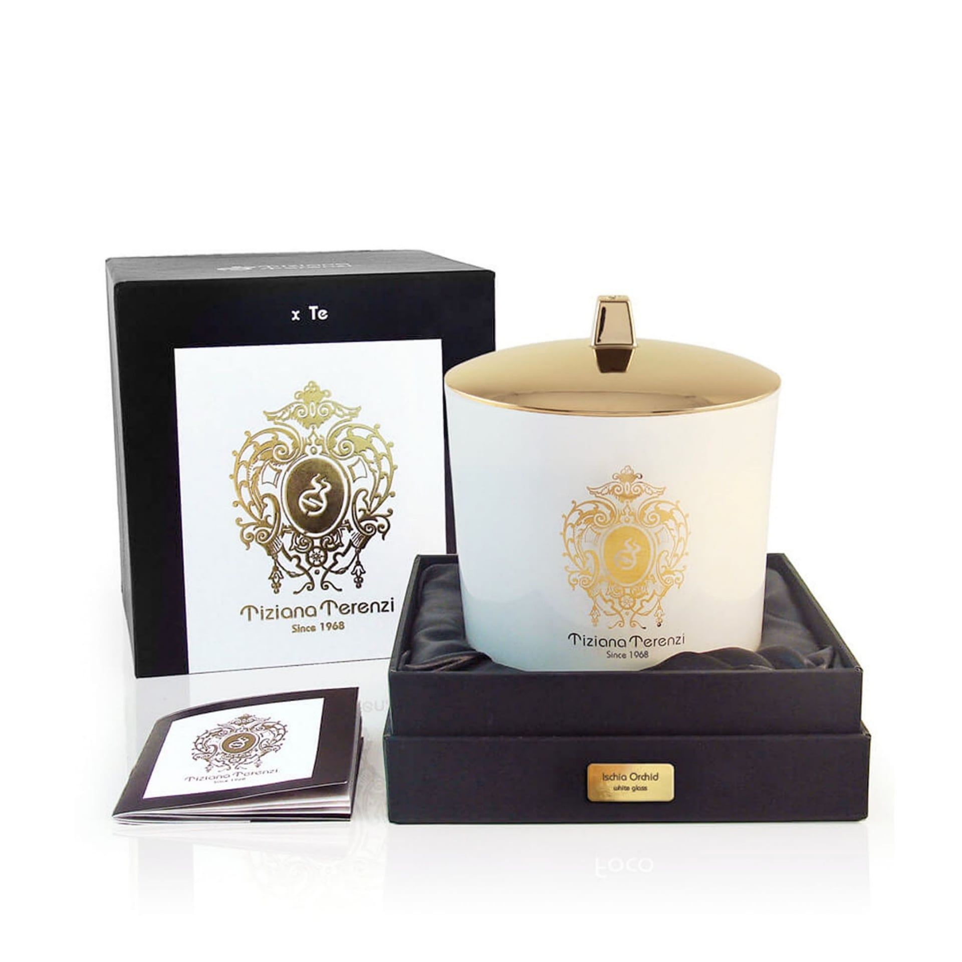 Tiziana Terenzi Candela White Glass Fragranza Ischia Orchid 500 gr TT027W/OR