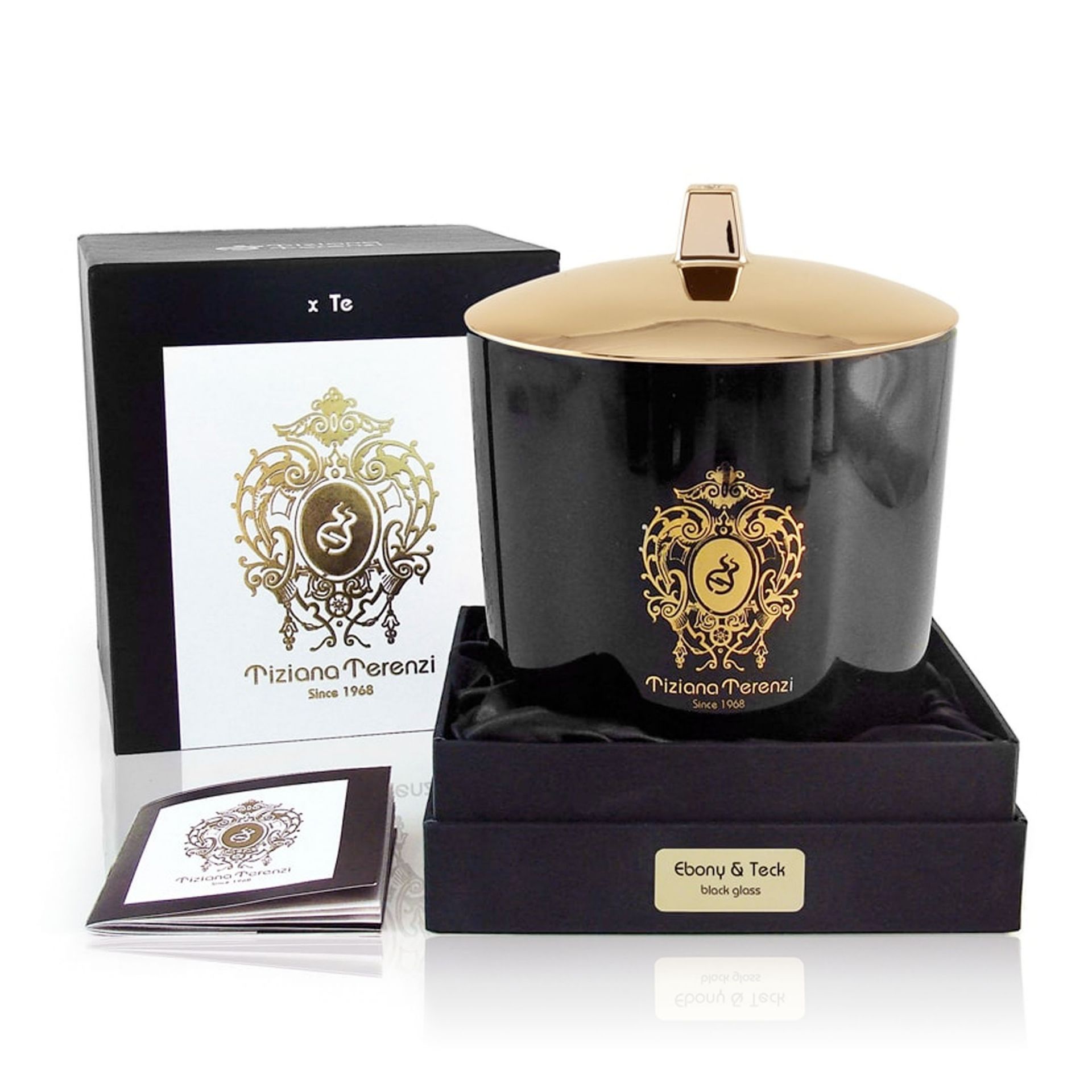 Tiziana Terenzi Candela Black Glass Fragranza Ebony & Teck 1000 gr TT028/ET