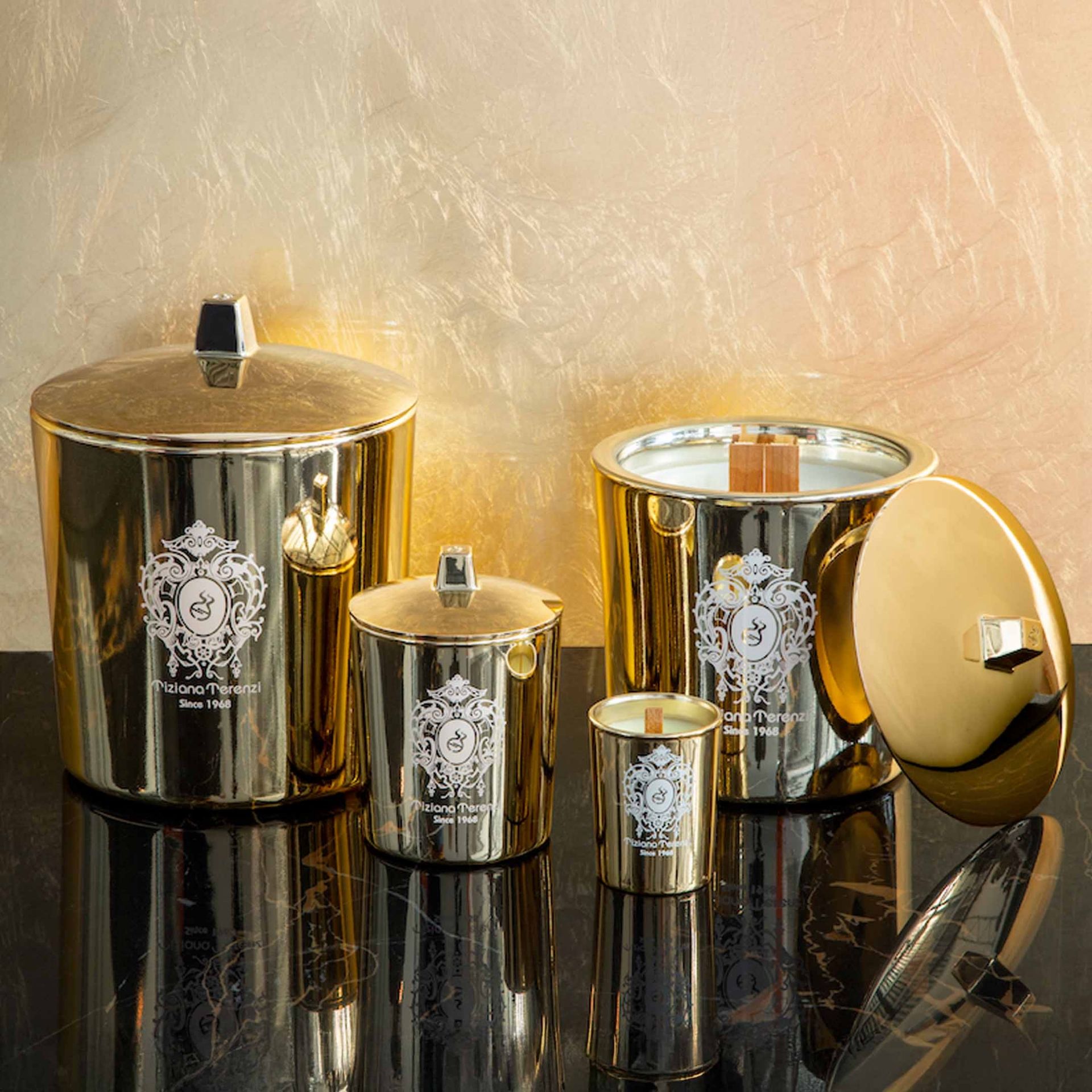 Tiziana Terenzi Candela Gold Glass Fragranza Cassiopea 1000 gr TT028G/PEA