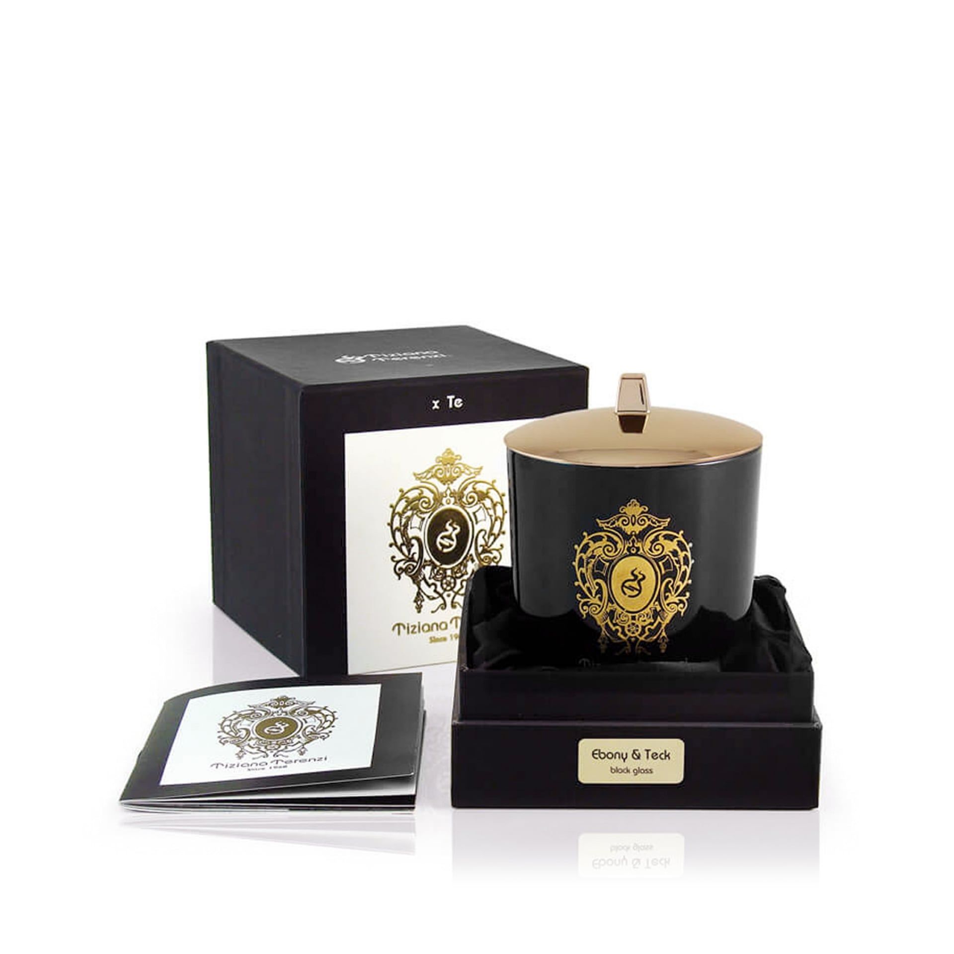 Tiziana Terenzi Candela Black Glass Fragranza Ebony & Teck 170 gr TT002/ET