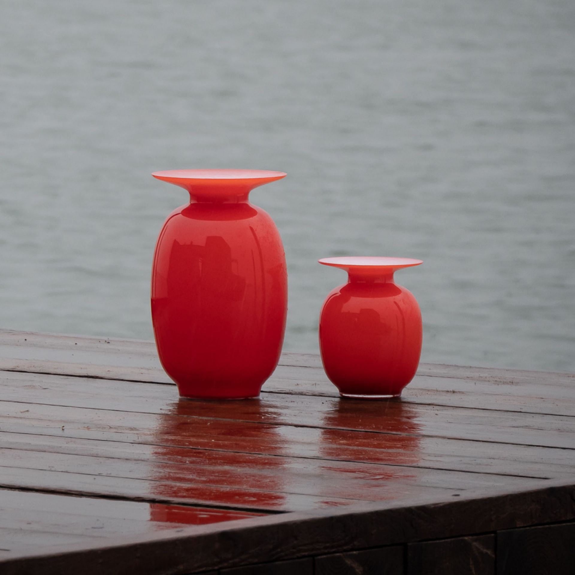 SALVIATI Vaso Lido Amaranti Large Rosso H 34 CM / Ø 21 CM 20303