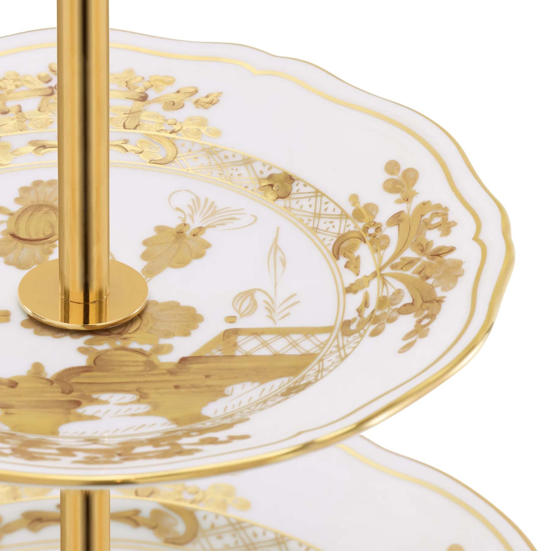 GINORI 1735 Alzata a Tre Piani Oriente Italiano Aurum H 36 CM - Ø 26,5 CM 003RG00 FCT403LX0265G00133000