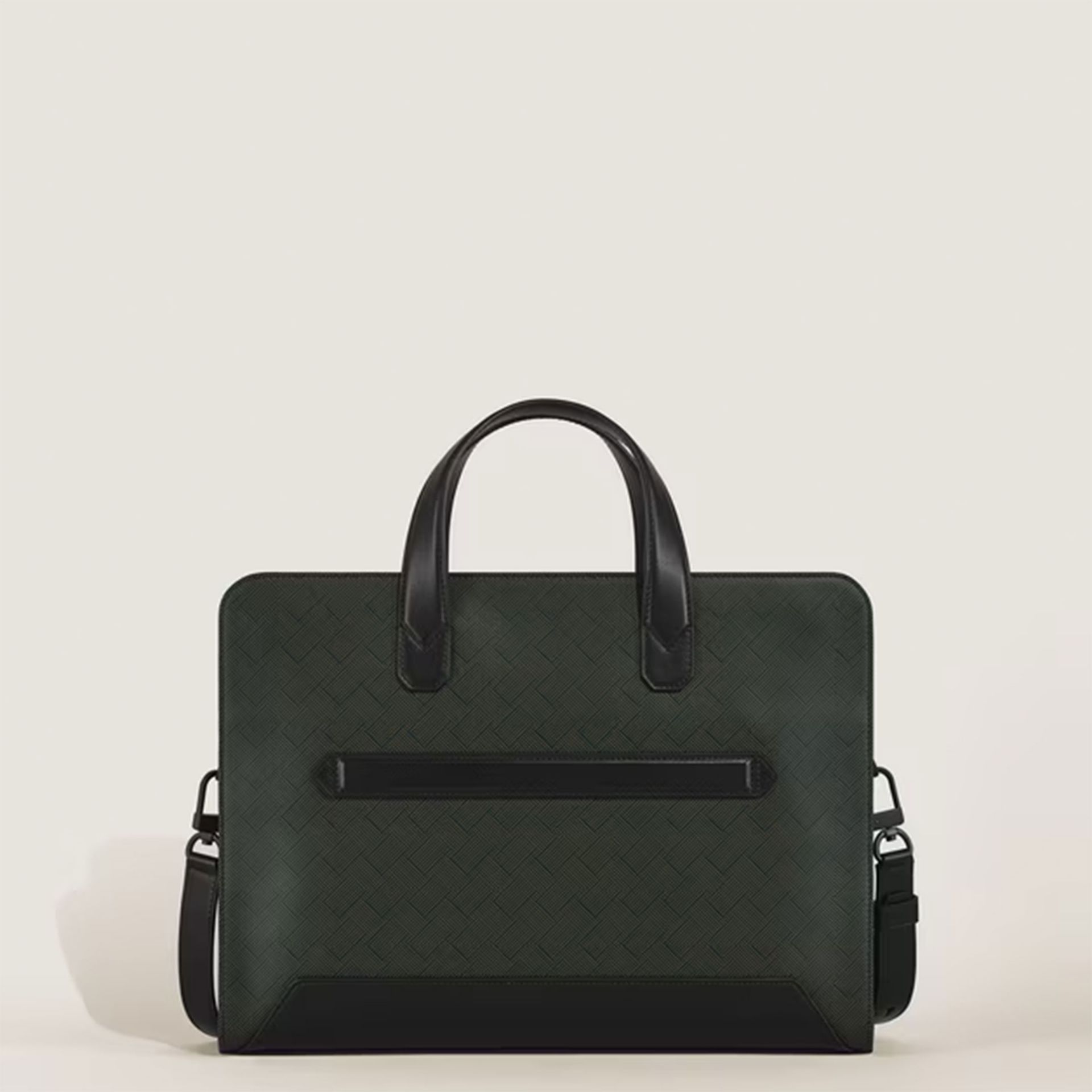 MONTBLANC Borsa Portadocumenti Sottile in Pelle Extreme Nera e Malachite  220491