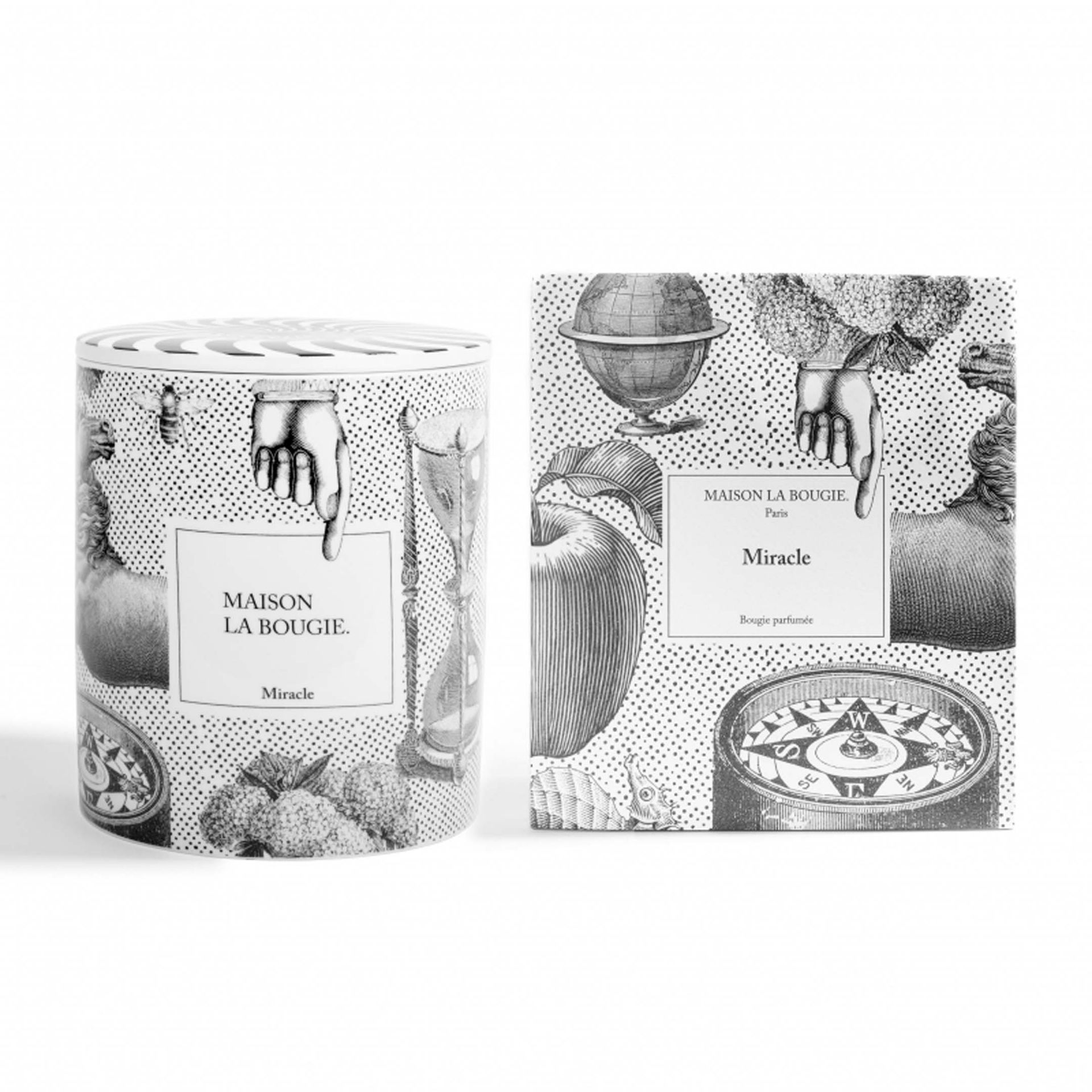 Maison La Bougie Candela Miracle Gallery Miracle Fragranza Ambra e Fava Tonka 2 kg MLBBIG90