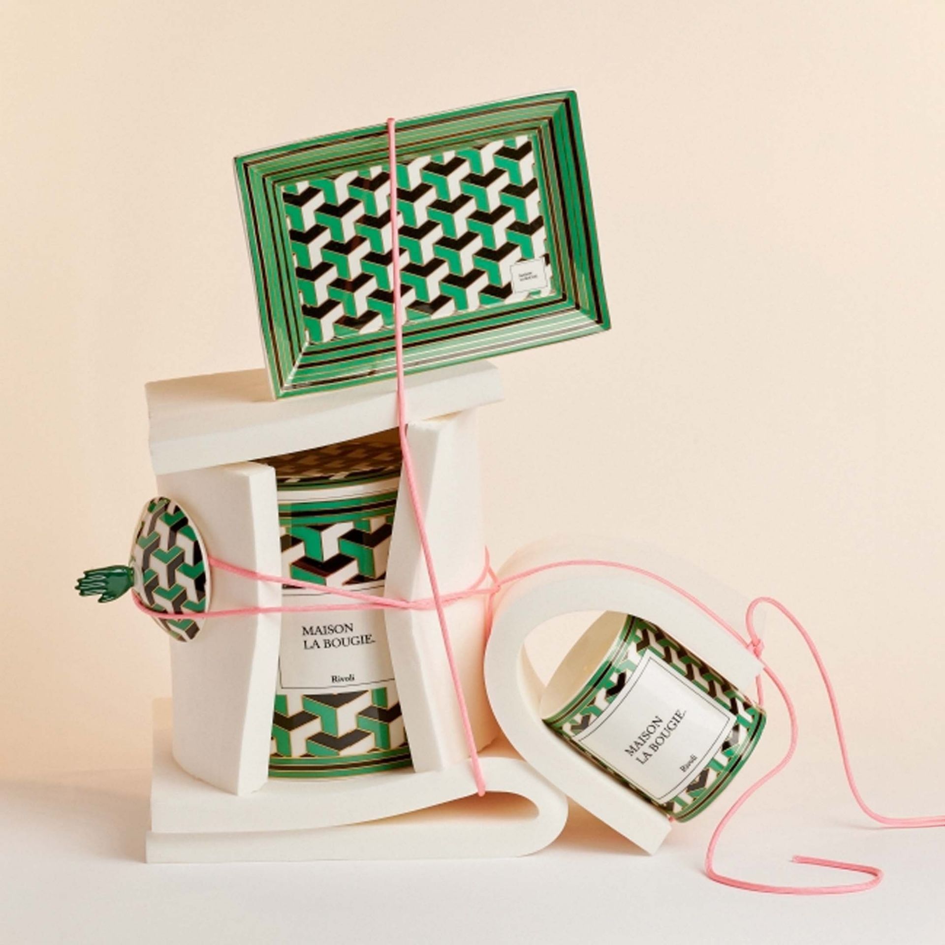 Maison La Bougie Svuotatasche Miracle Gallery Rivoli Verde 21.3 x 3 x 15.5 CM MLBVP57