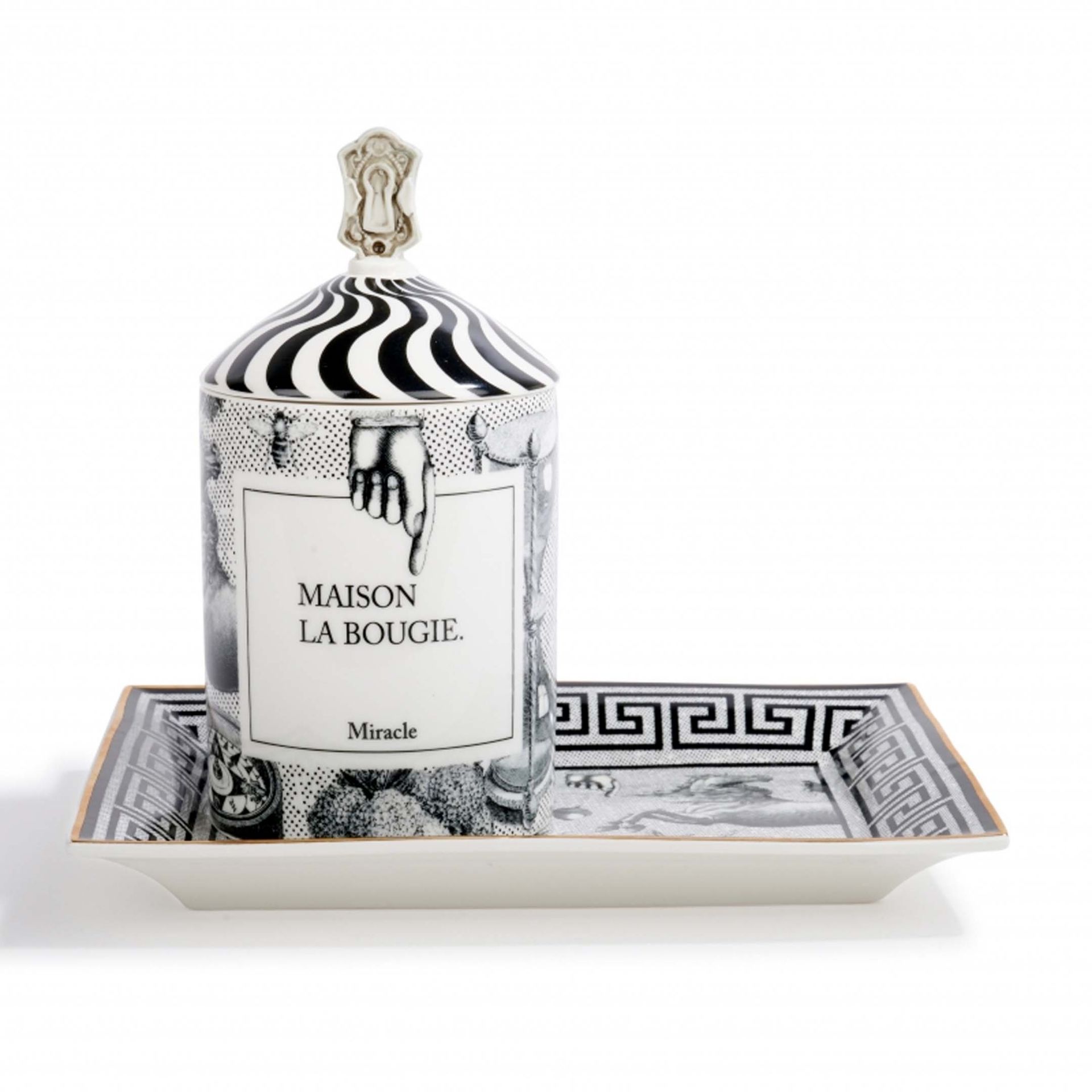 Maison La Bougie Svuotatasche Miracle Gallery Miracle Bianco e Nero 21.3 x 3 x 15.5 CM MLBVP90