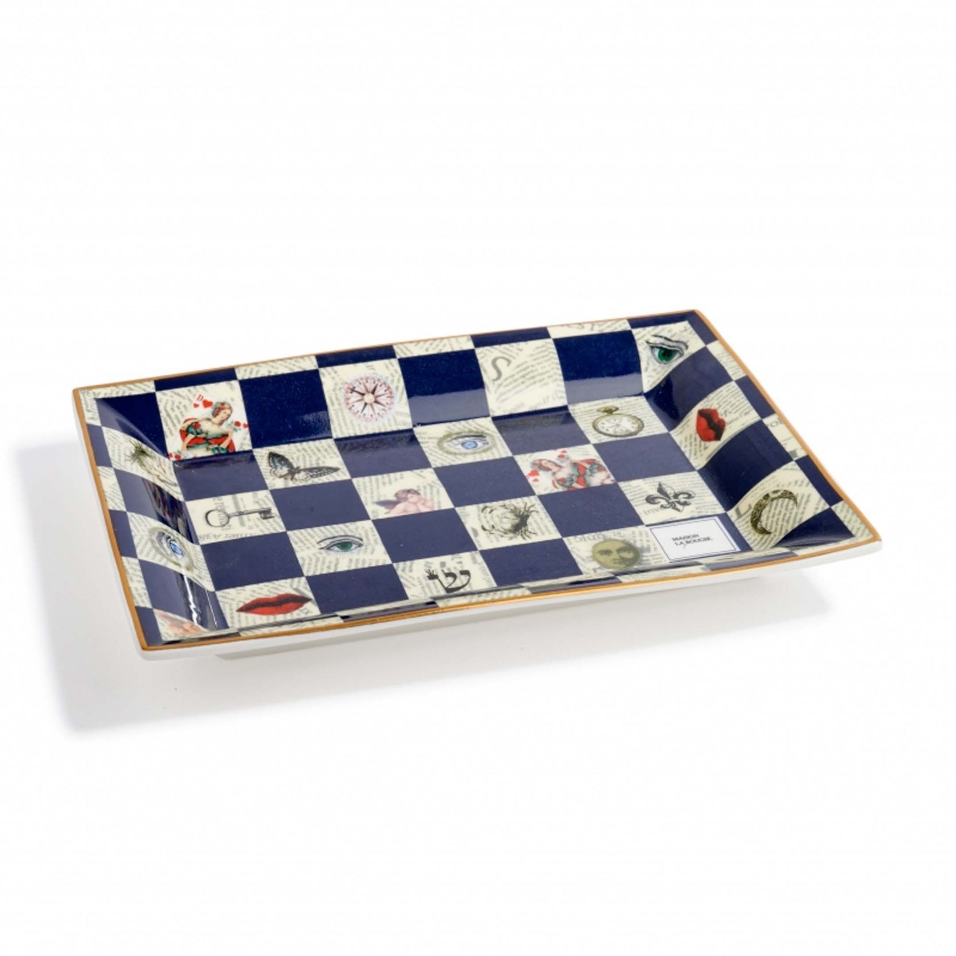 Maison La Bougie Svuotatasche Miracle Gallery La Reine Blu Notte 21,3 x 3 x 15,5 CM MLBVP93