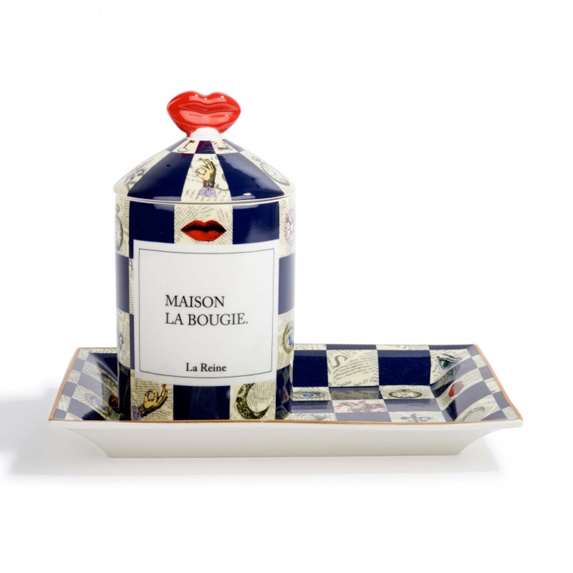 Maison La Bougie Svuotatasche Miracle Gallery La Reine Blu Notte 21,3 x 3 x 15,5 CM MLBVP93