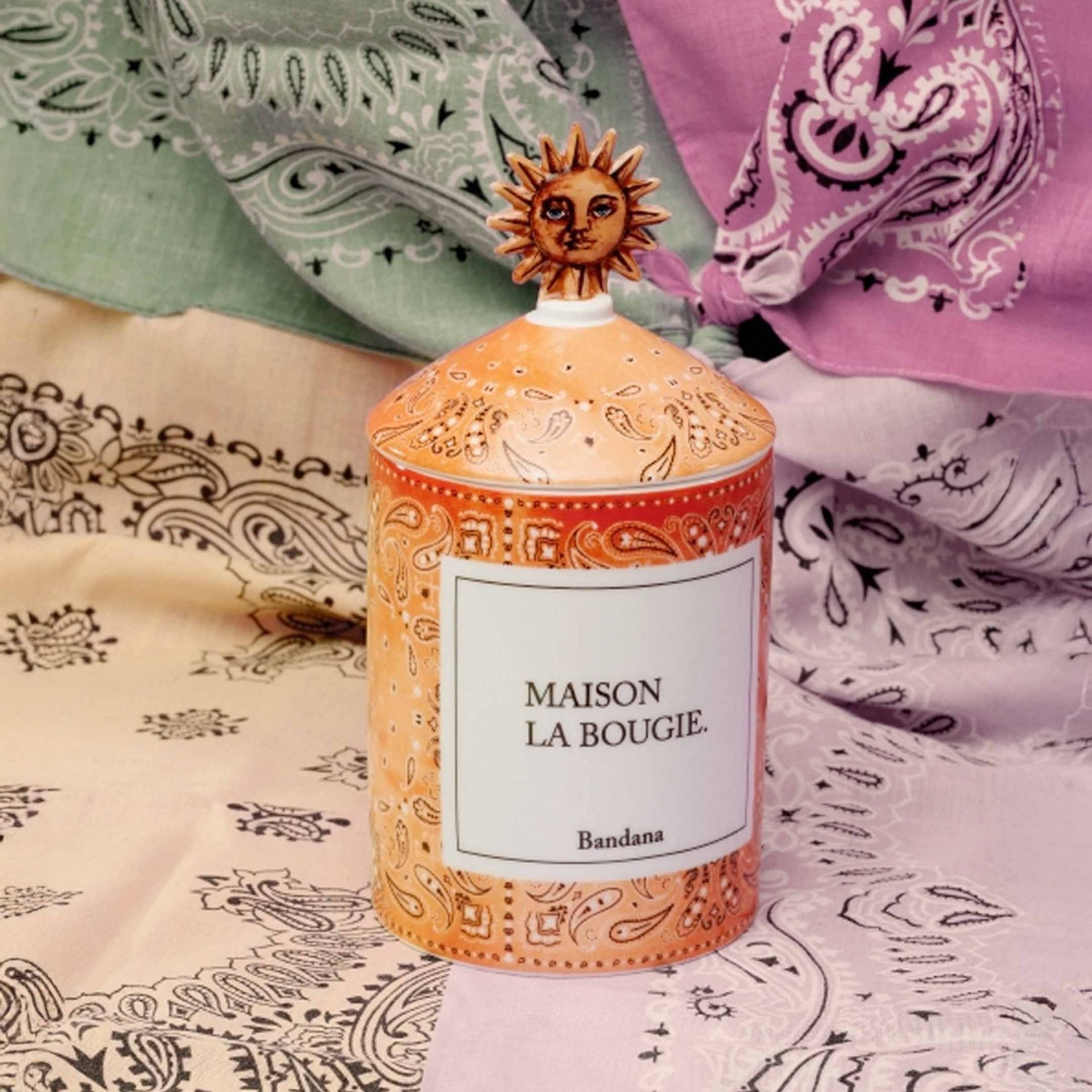 Maison La Bougie Candela Miracle Gallery Bandana Fragranza Ambra Intenso 350 gr MLB94