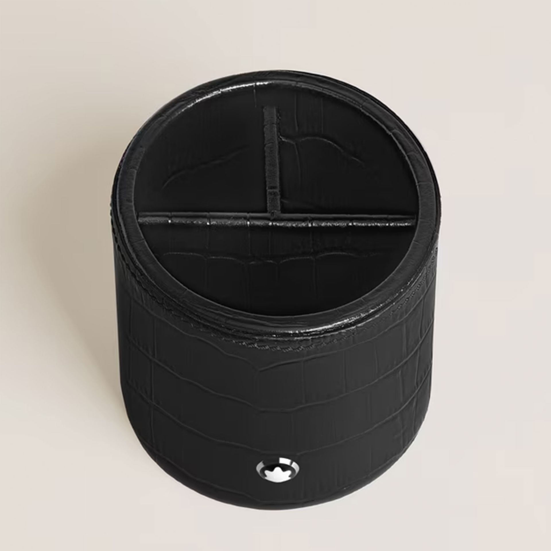 Montblanc Portapenne in Pelle Goffrata Coccodrillo Nero  135984