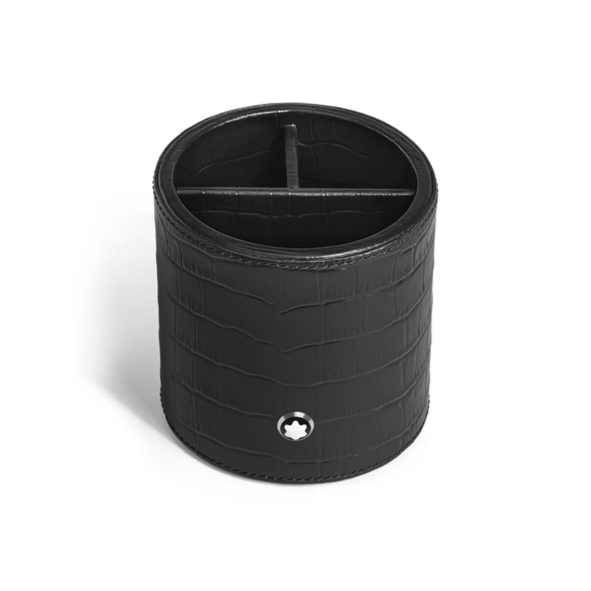 Montblanc Portapenne in Pelle Goffrata Coccodrillo Nero  135984