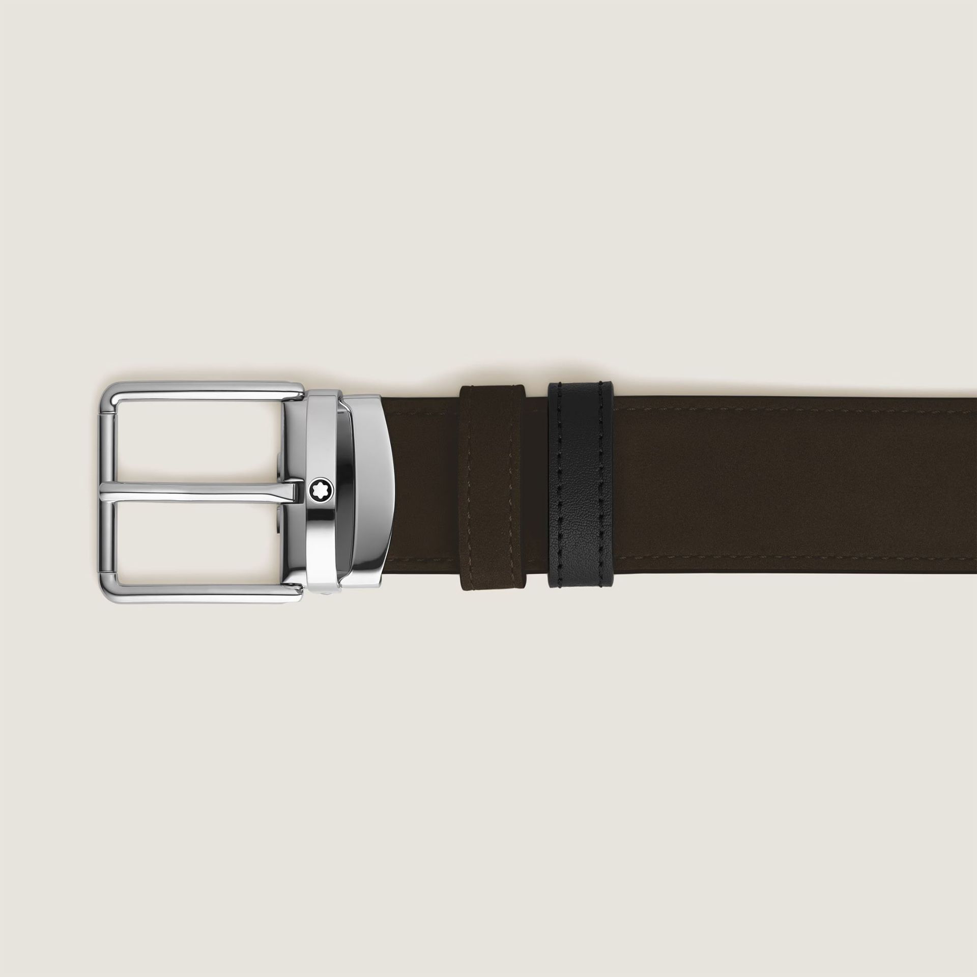 Montblanc Cintura Reversibile 35 Mm in Pelle Marrone/Nera con Fibbia Everyday  221008