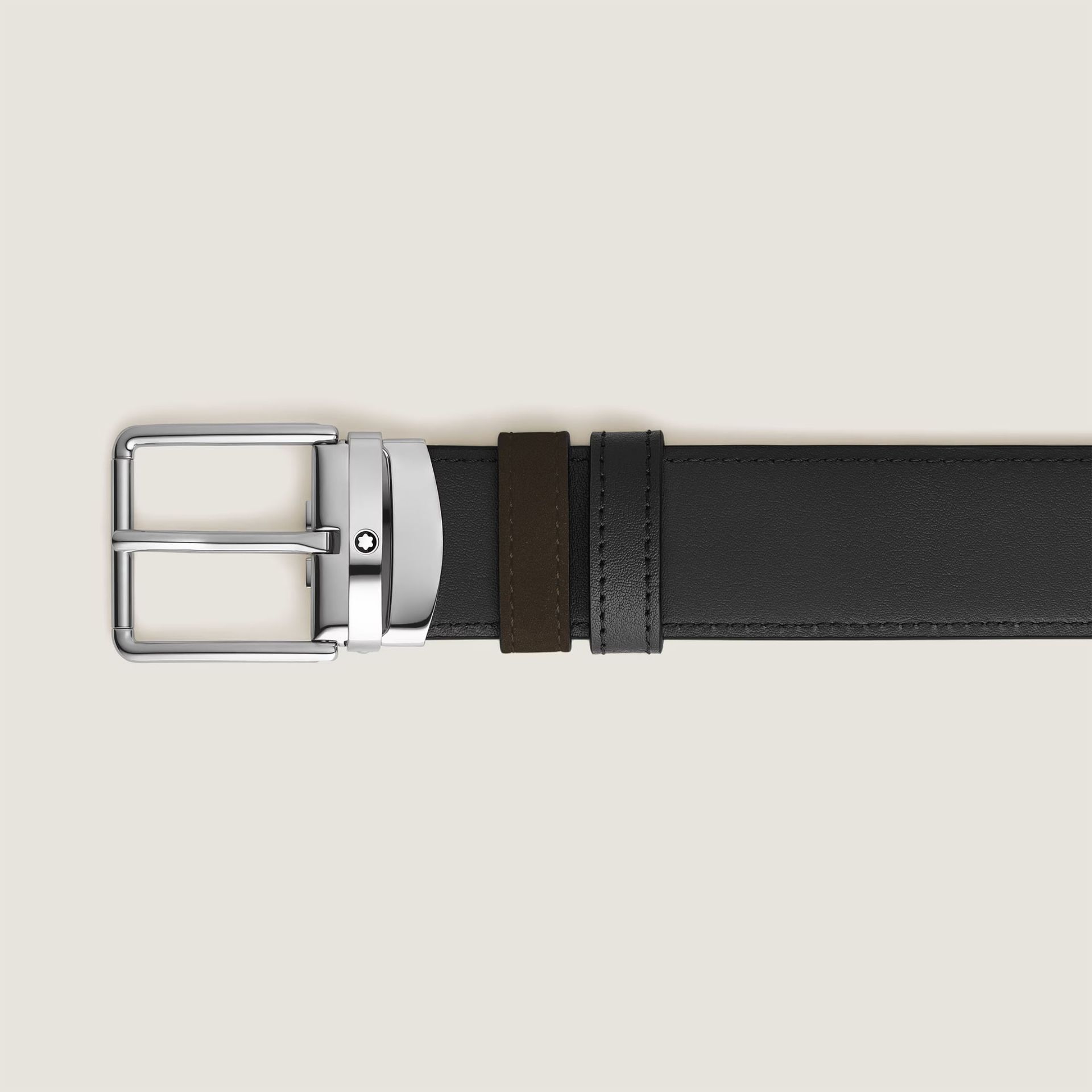 Montblanc Cintura Reversibile 35 Mm in Pelle Marrone/Nera con Fibbia Everyday  221008