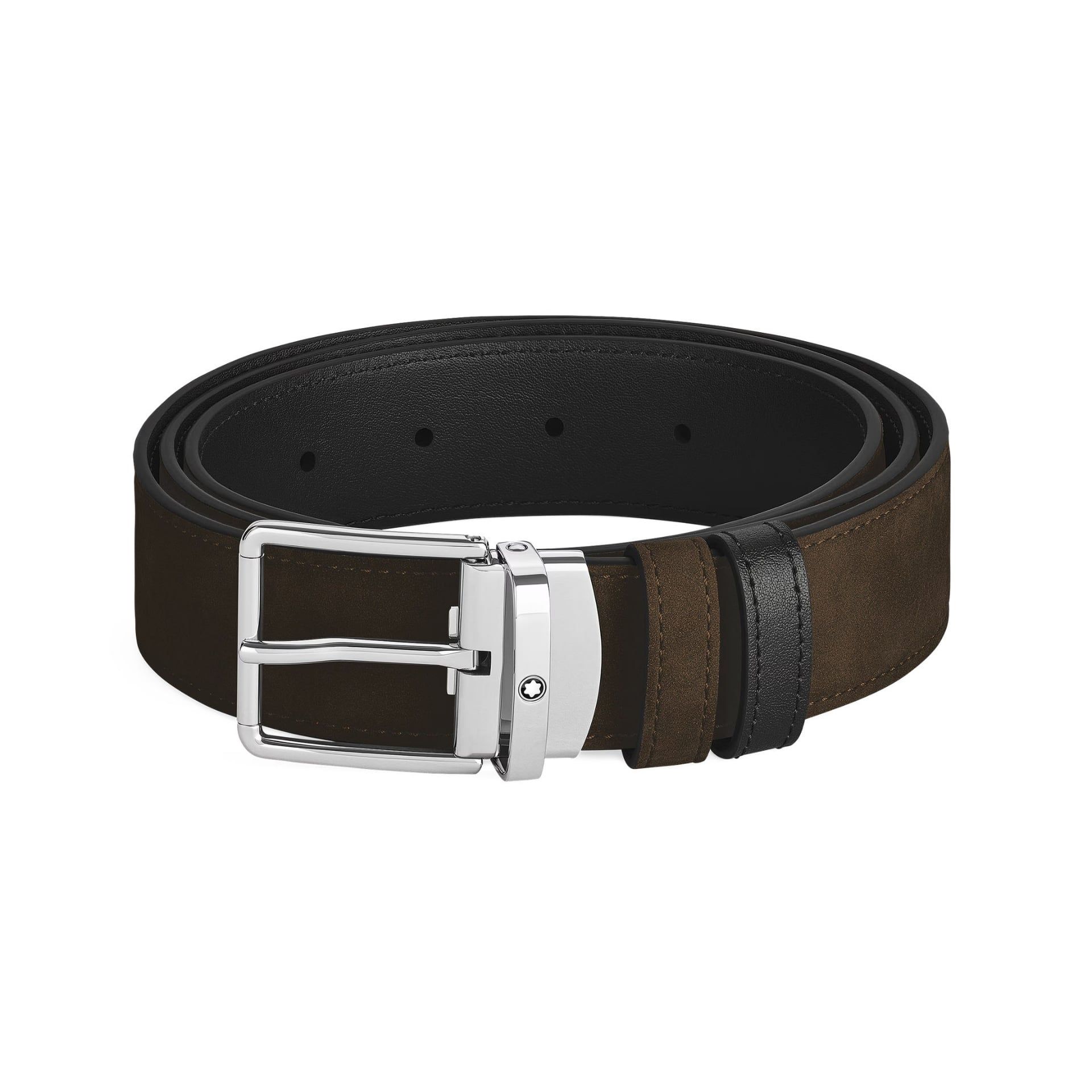 Montblanc Cintura Reversibile 35 Mm in Pelle Marrone/Nera con Fibbia Everyday  221008
