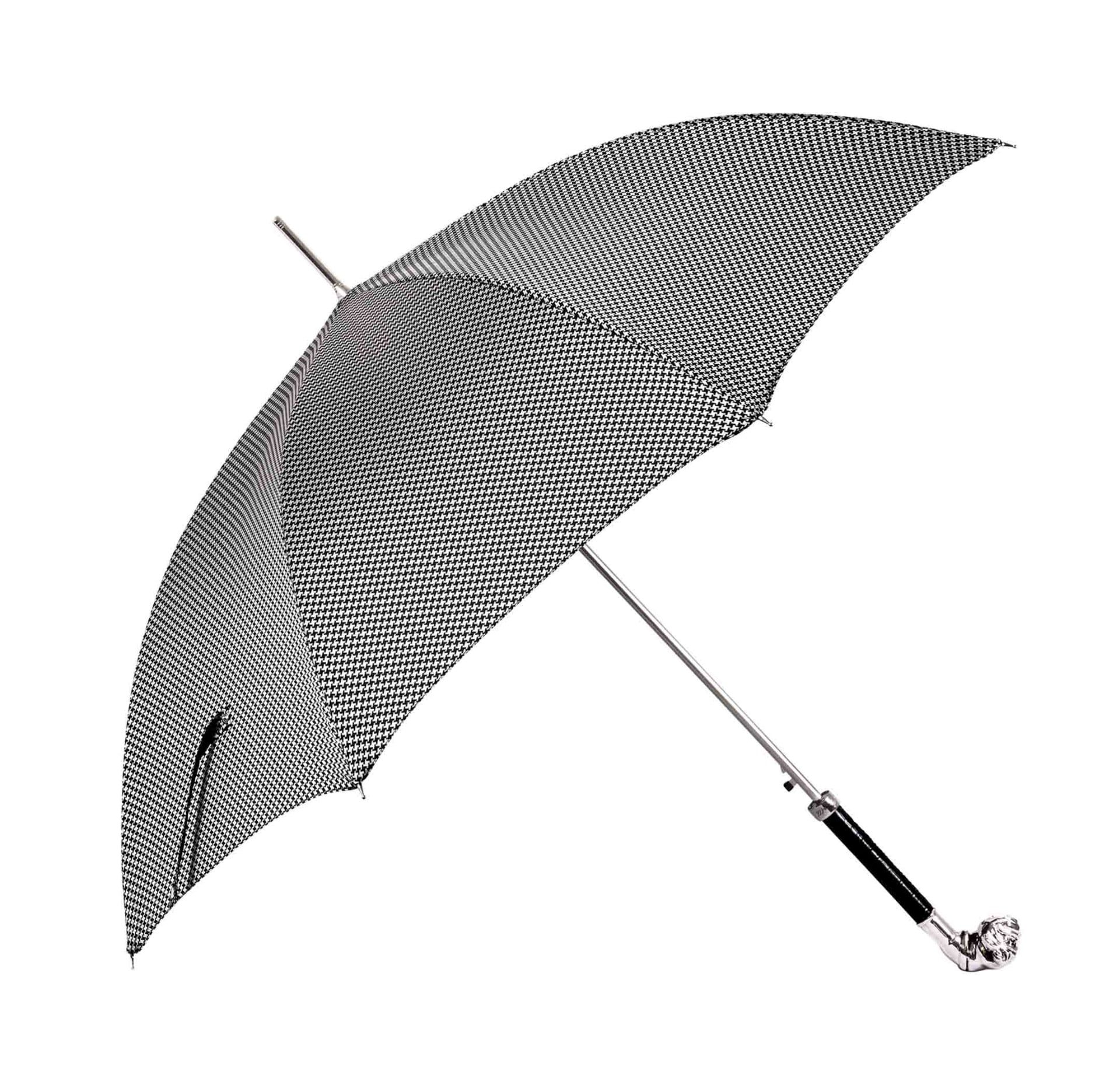 PASOTTI Ombrello Da Uomo Lux Pied De Poule Nero/Grigio  478*52682/1**W38CN