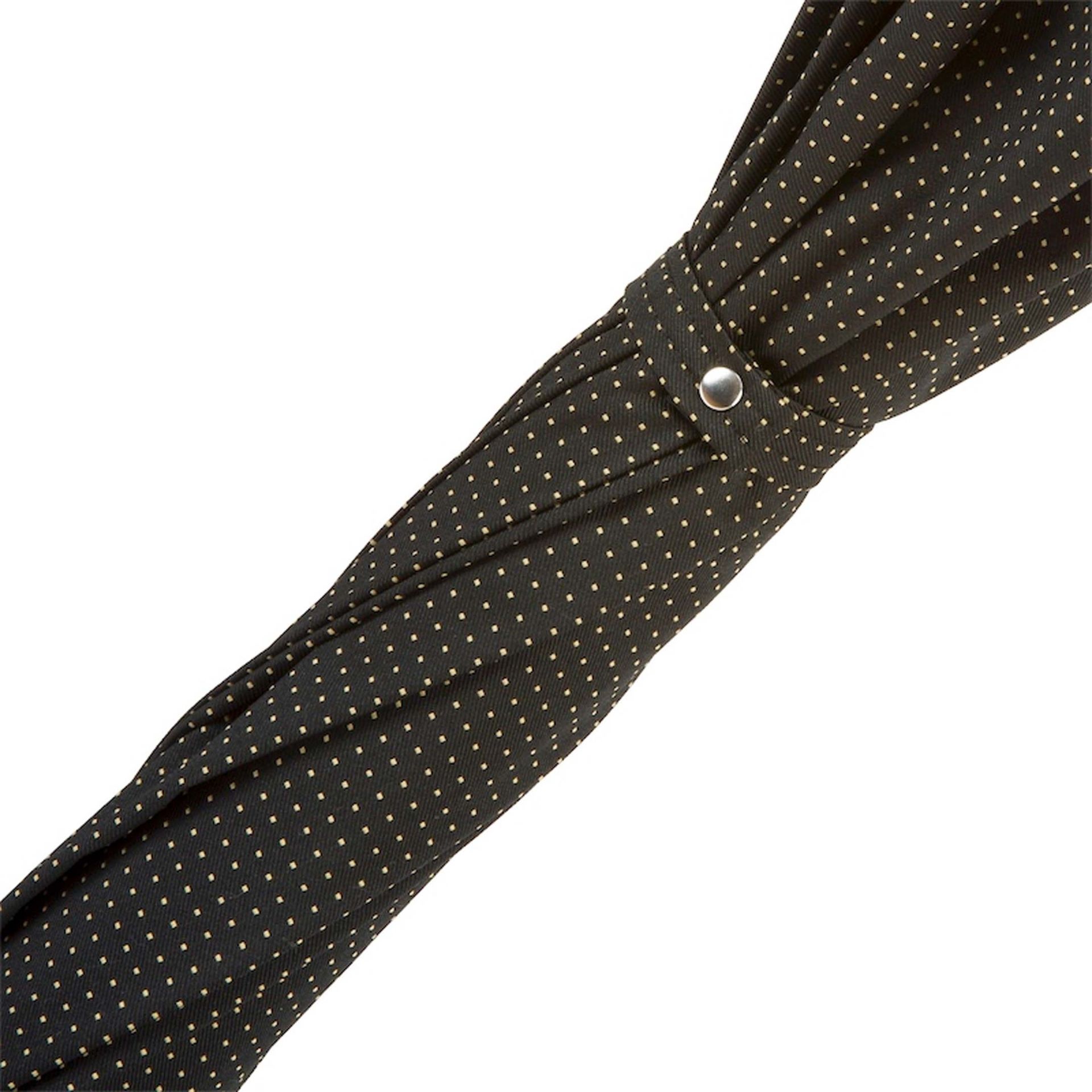 PASOTTI Ombrello Da Uomo Bespoke Nero Puntini Tortora  478*PUNTO/5**N52