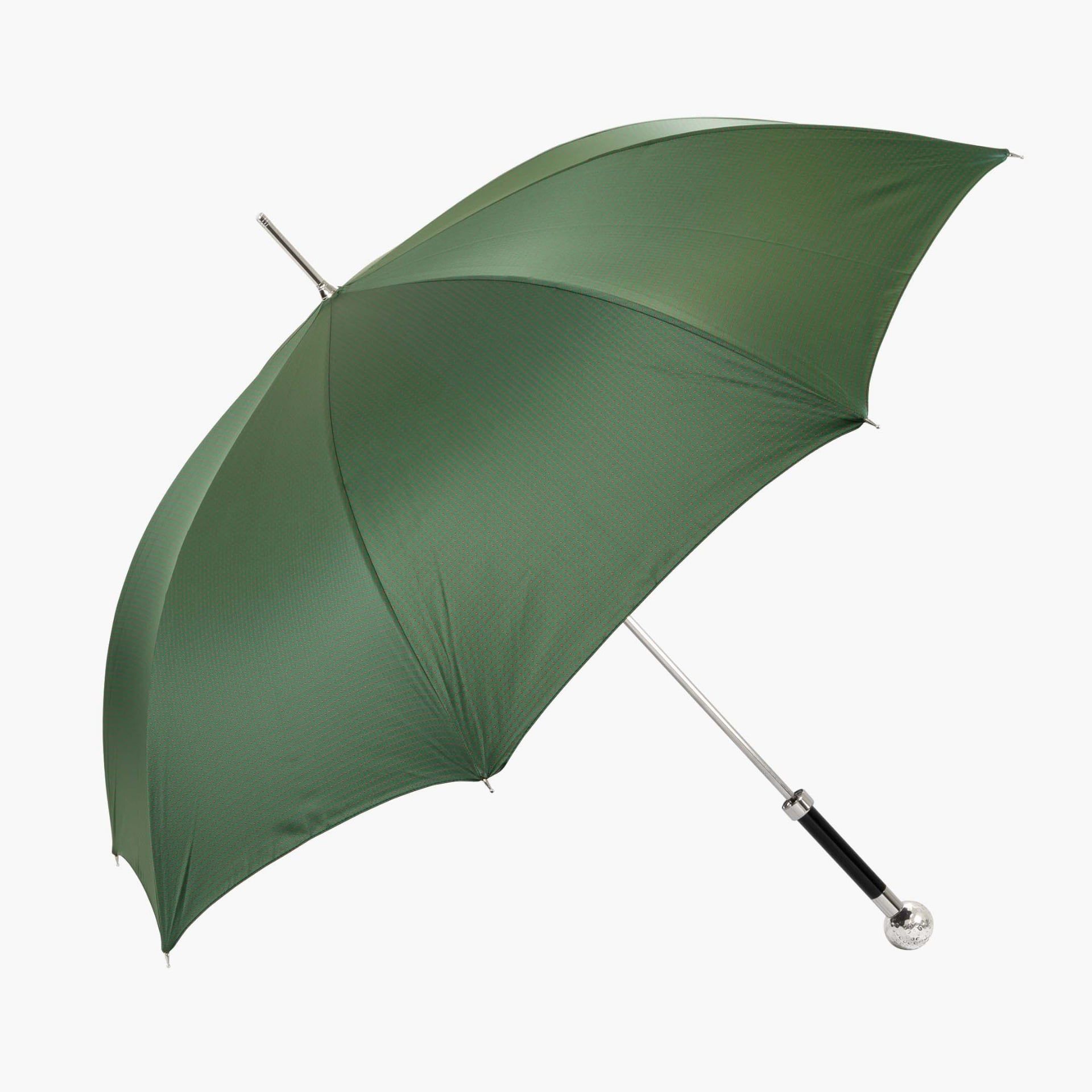 PASOTTI Ombrello Da Uomo Bespoke Verde Puntini Rossi  478*PUNTO/9**W82