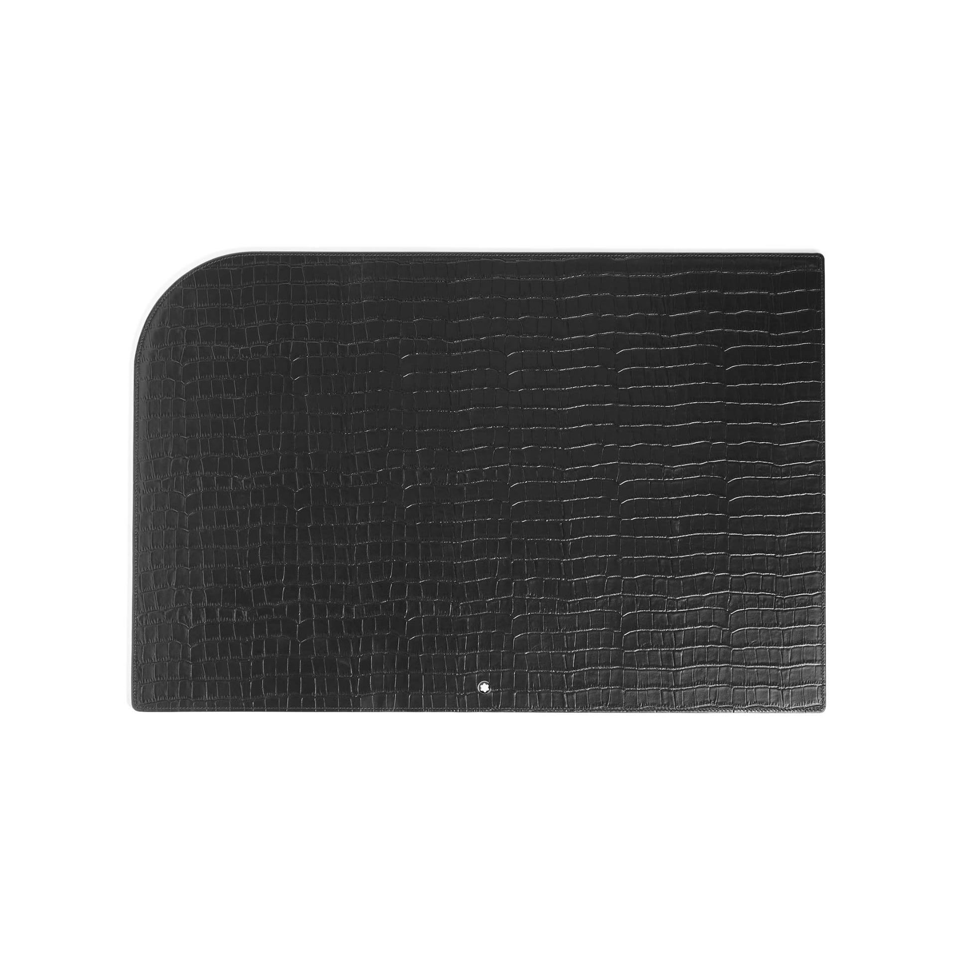 MONTBLANC Sottomano in Pelle Goffrata Coccodrillo Nero  135985