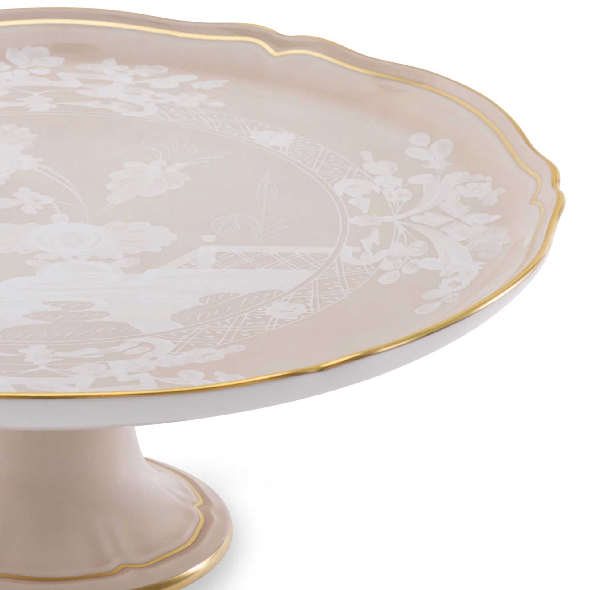 GINORI 1735 Alzata per Torta Oriente Italiano Meringa H 11.5 CM - Ø 30.5 CM 003RG00 FCT400LX0305G00135700
