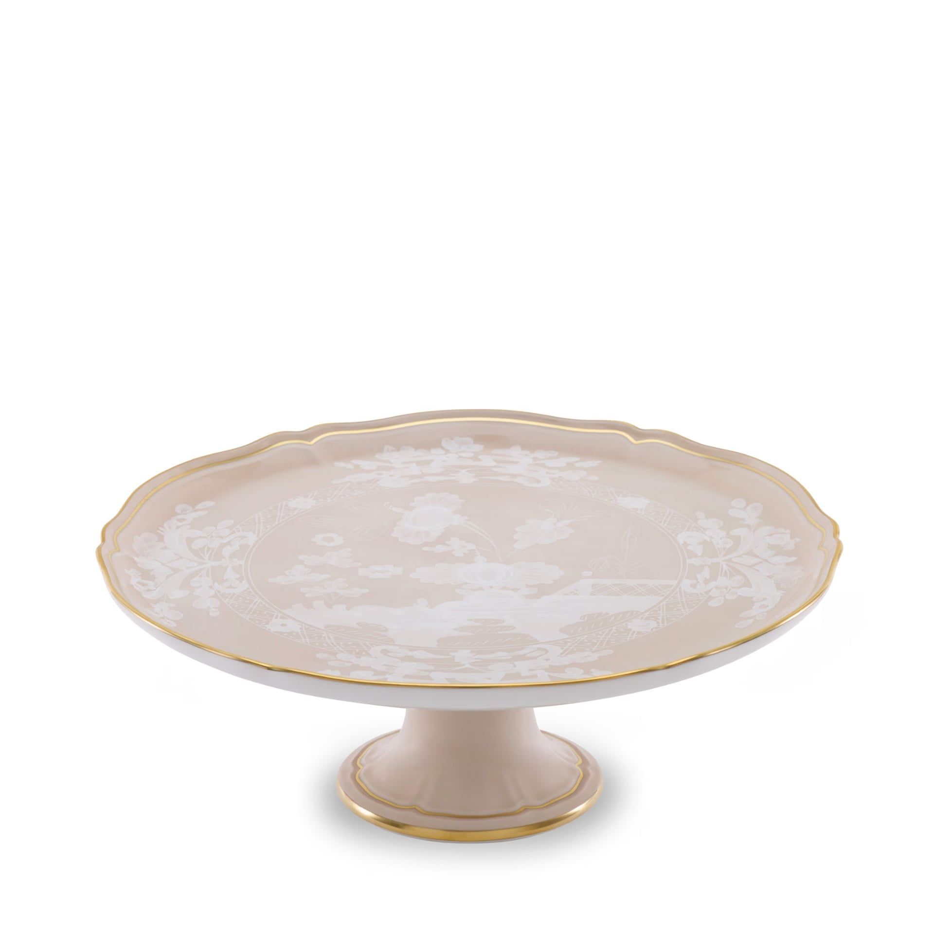 GINORI 1735 Alzata per Torta Oriente Italiano Meringa H 11.5 CM - Ø 30.5 CM 003RG00 FCT400LX0305G00135700