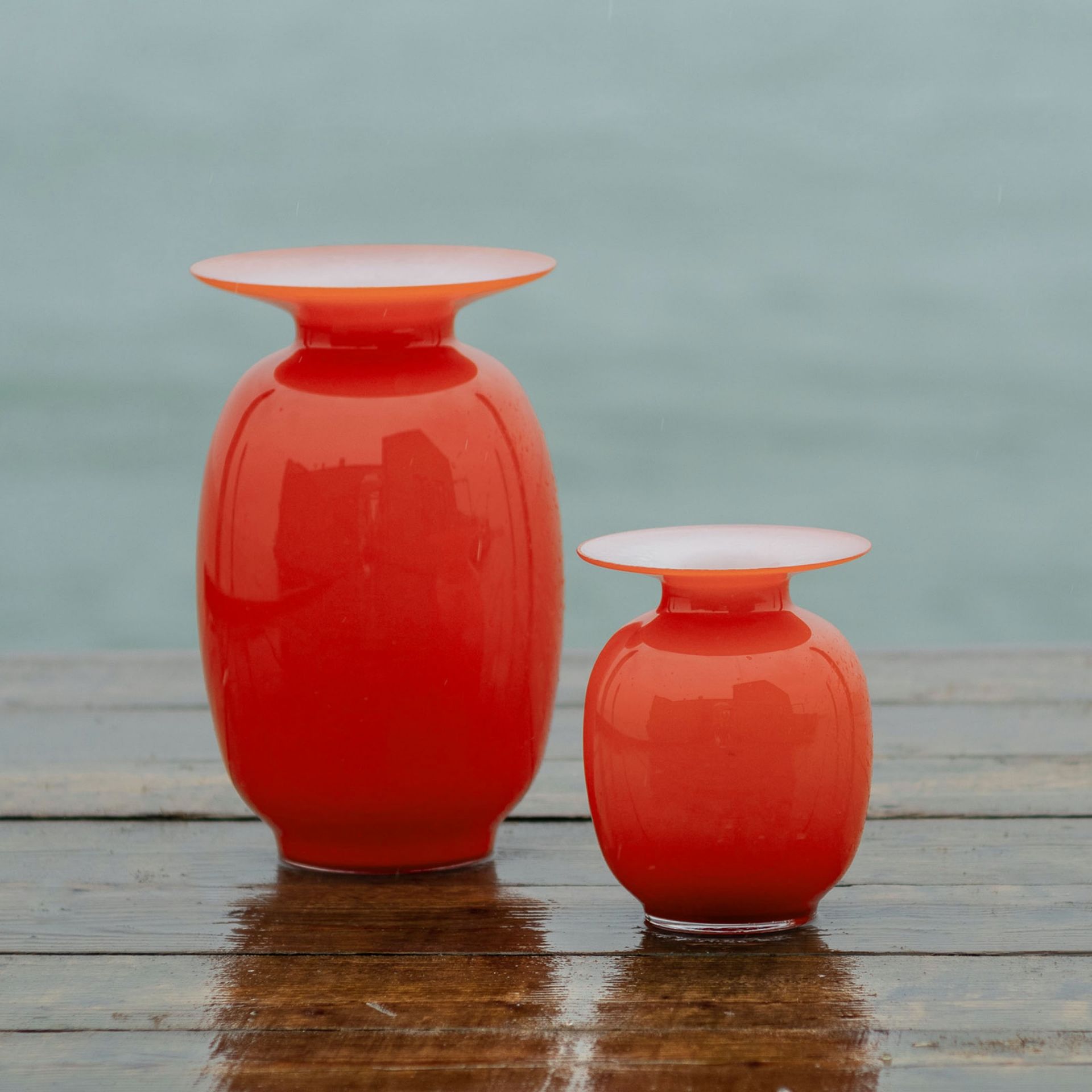 SALVIATI Vaso Lido Amaranti Large Arancio H 34 CM / Ø 21 CM 20302