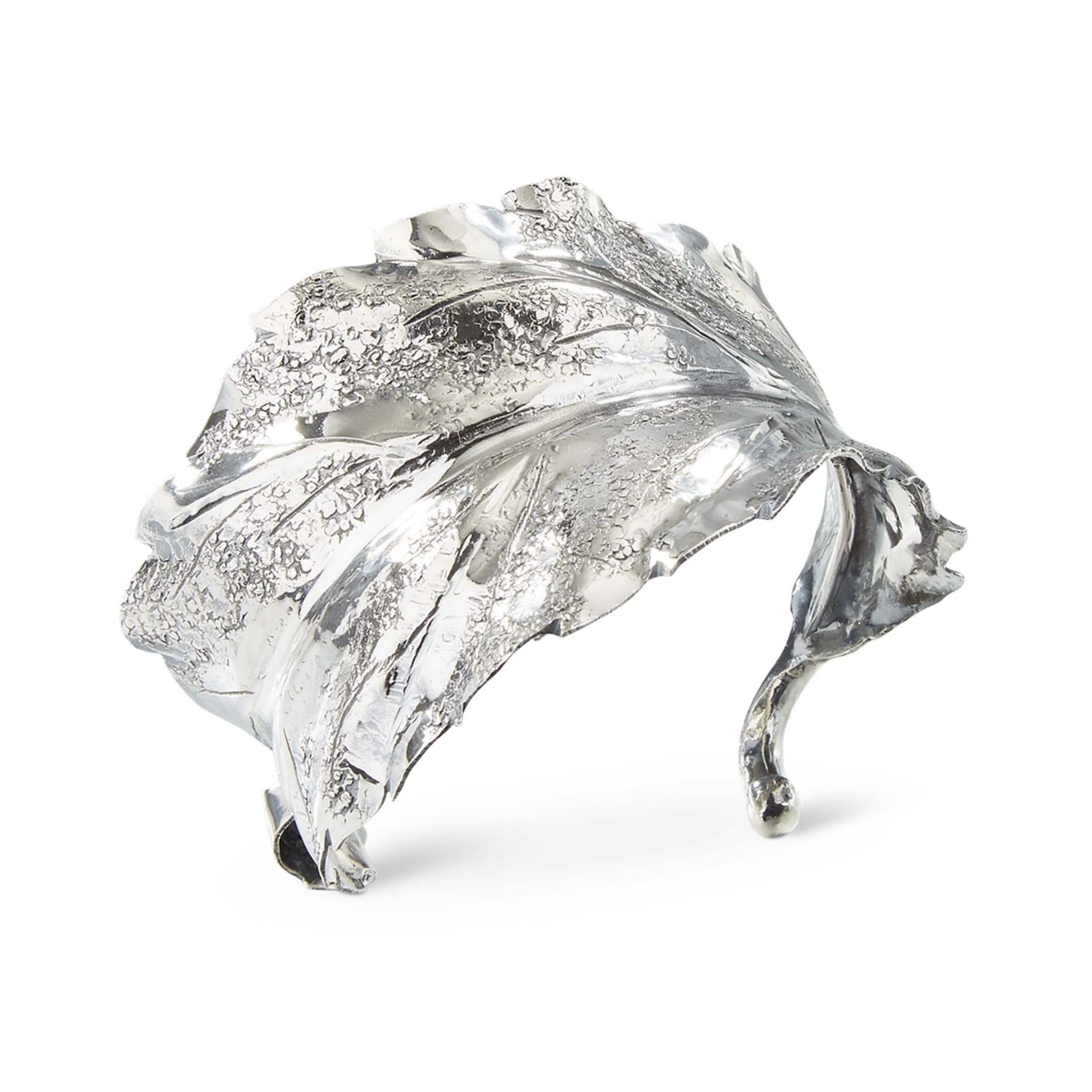 BUCCELLATI Bracciale Mario Leaf Foglia di Nespolo in Argento  JAGBRA018185