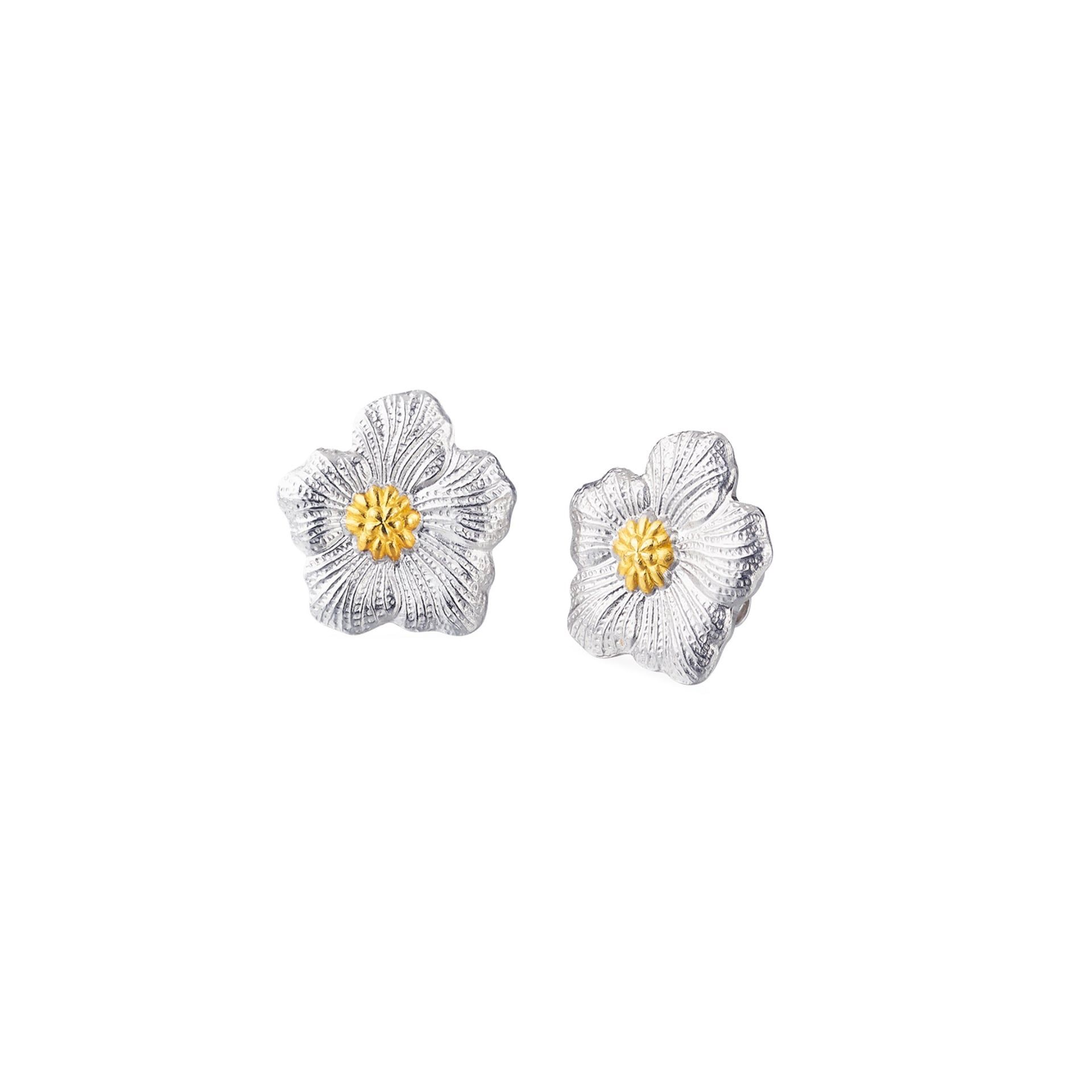 Buccellati Orecchini a Bottone Blossoms Vermeil Gardenia in Argento  JAGEAR023563