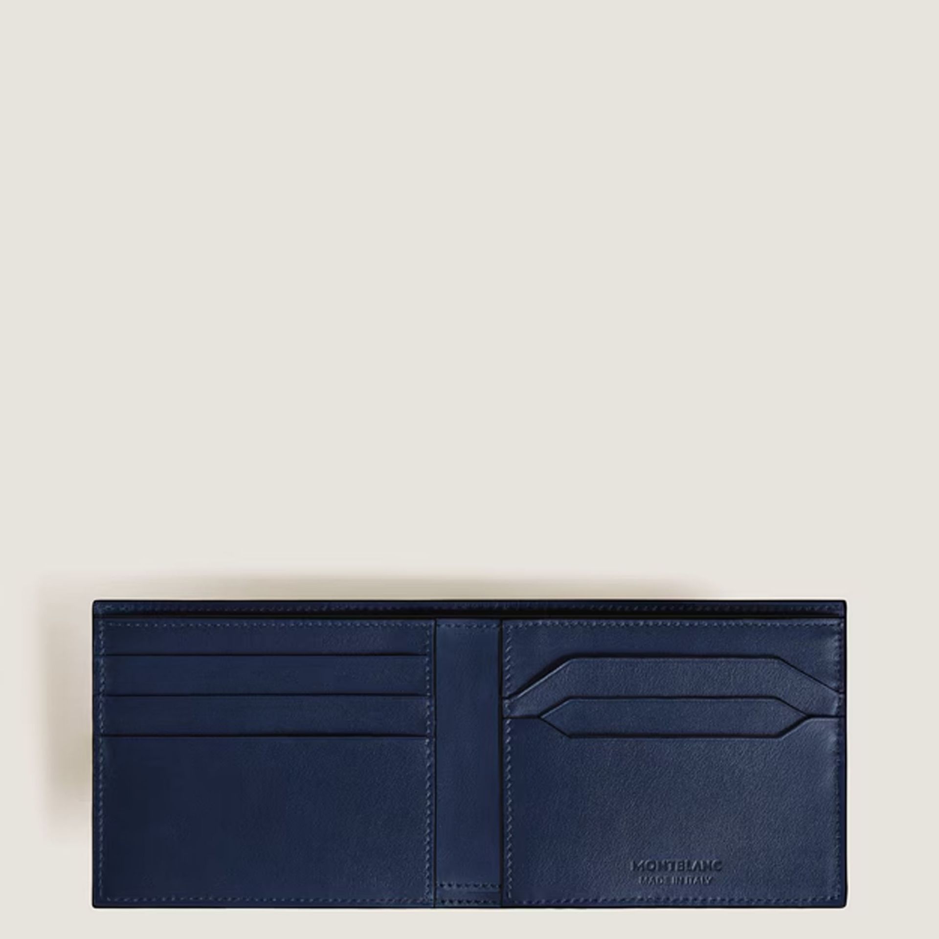 Montblanc Portafoglio 6 Scomparti Meisterstück Nero / Blu Inchiostro  221320