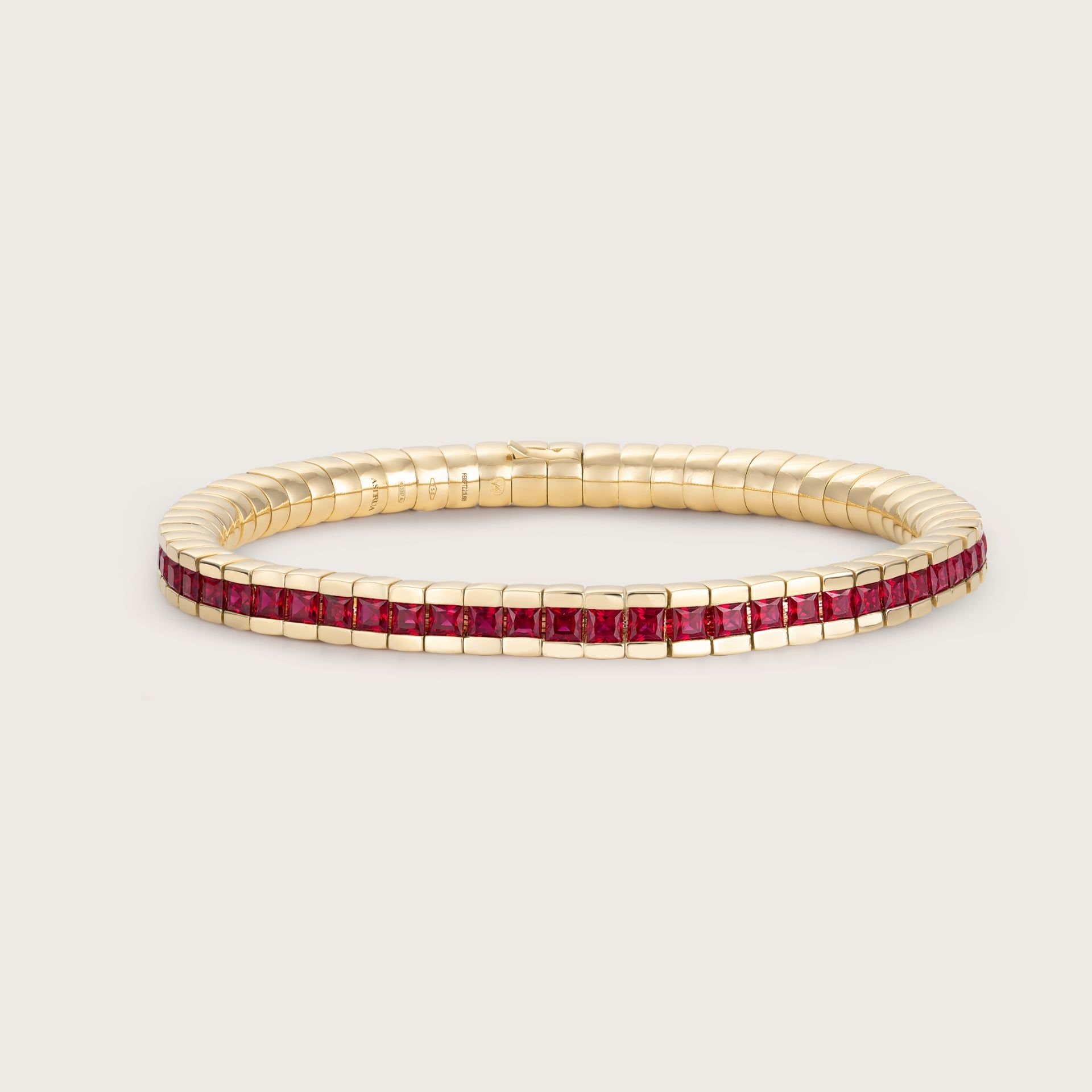 ASTRUA Bracciale Petali, Oro Giallo, Rubini  PE18TRR.3