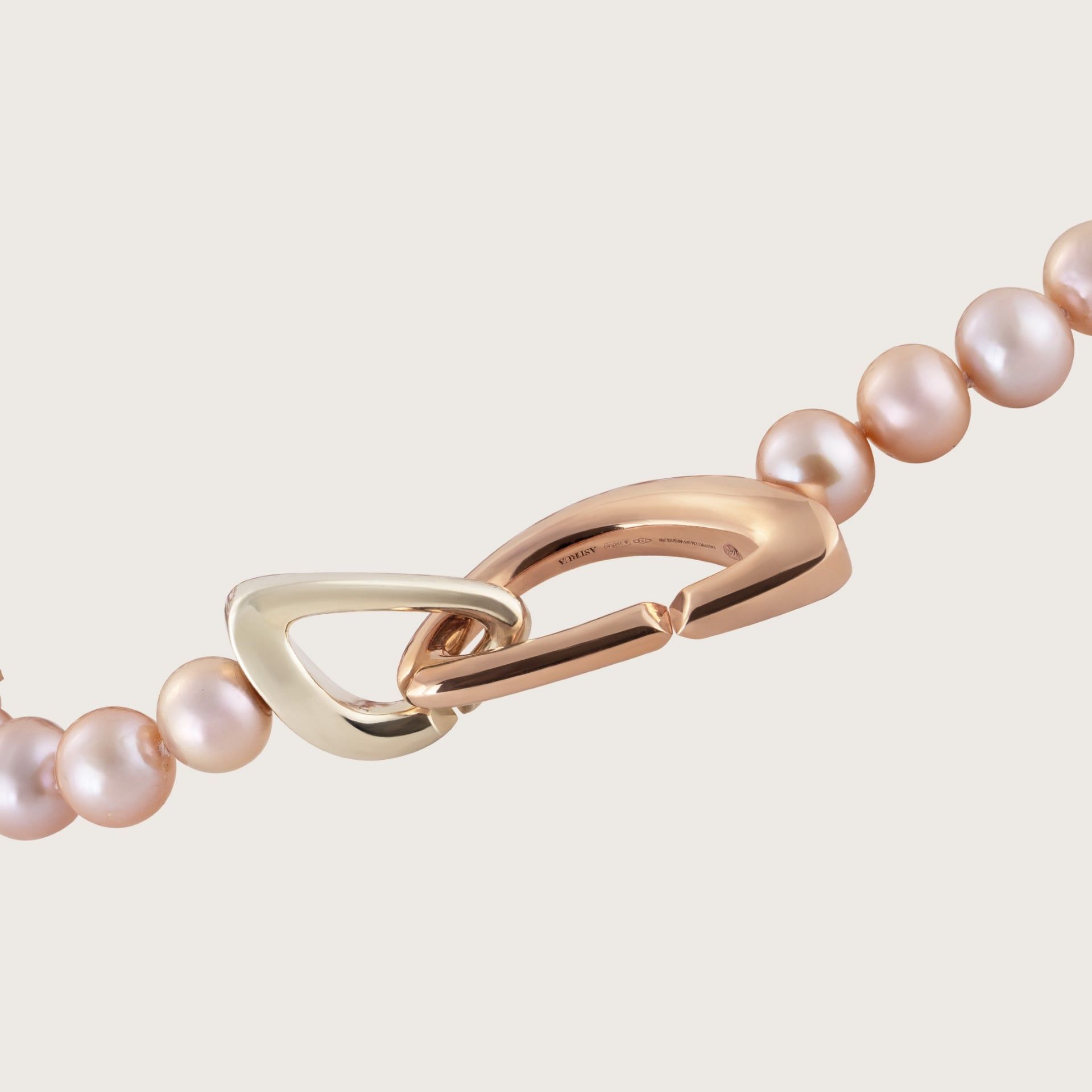 ASTRUA Collana Diva, Perle Freshwater, Oro Rosa e Oro Bianco  DI6599KT.LM-3PFWR8/9