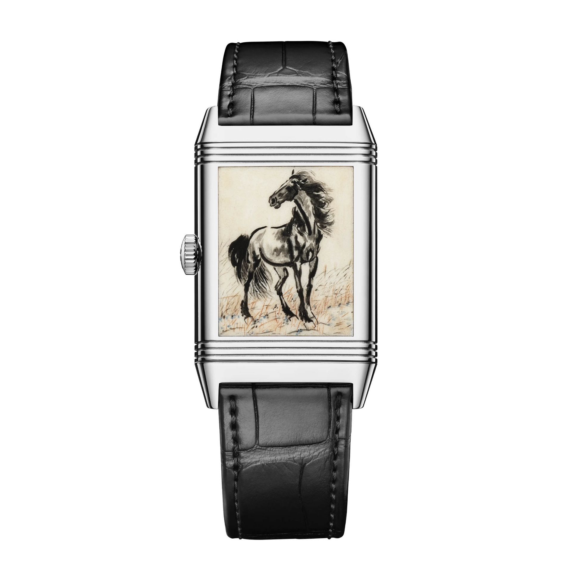 JAEGER-LECOULTRE Reverso Tribute Enamel Xu Beihong Due Cavalli 45.6 X 27.4 MM Q39334B1