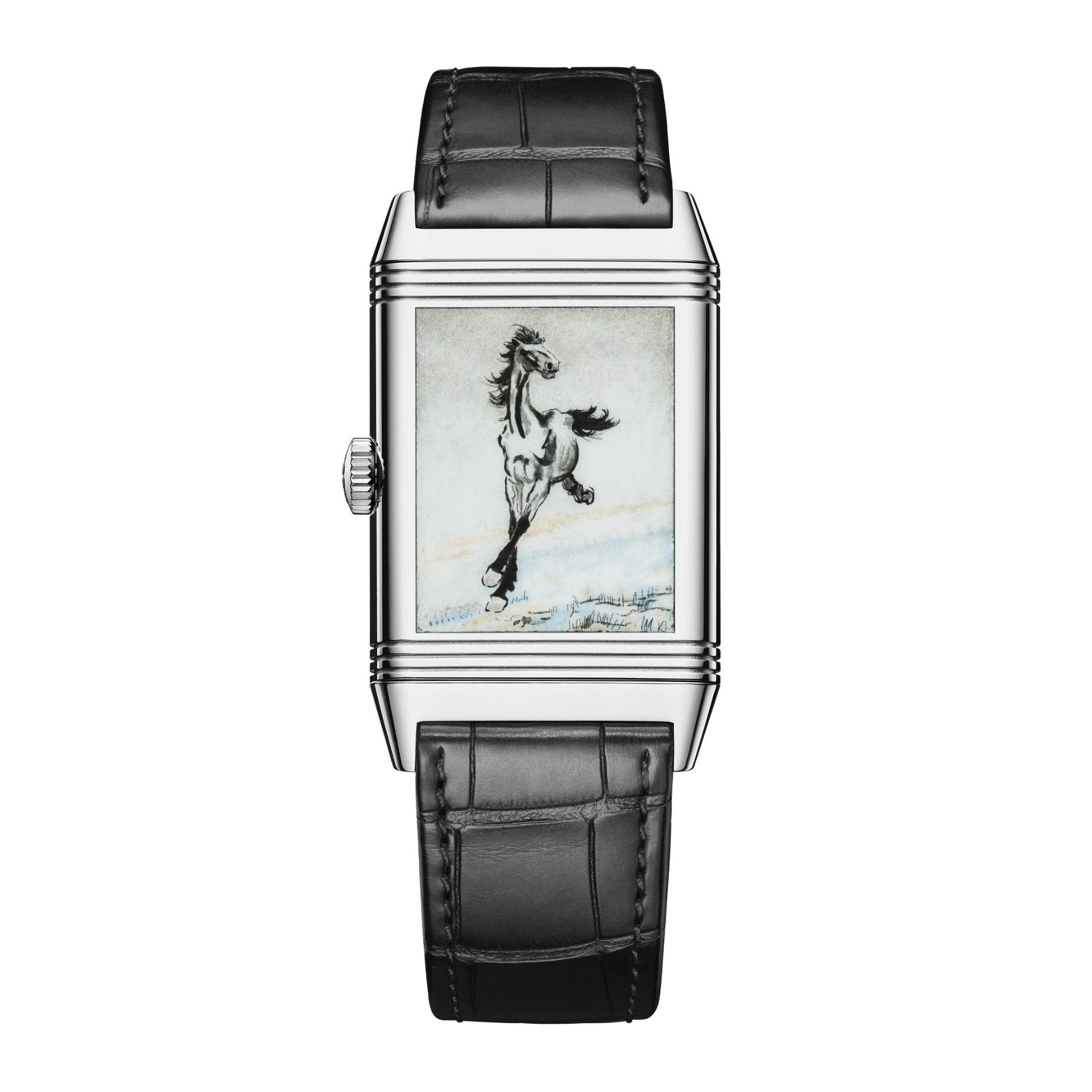 JAEGER-LECOULTRE Reverso Tribute Enamel Xu Beihong Cavallo al Galoppo 45 X 27 MM Q39334B3