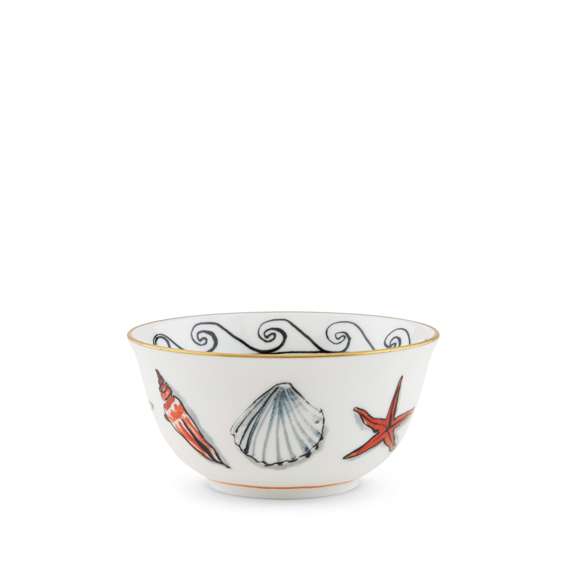 GINORI 1735 Coppetta Il Viaggio di Nettuno White H 5.7 CM - Ø 11.3 CM 031RG00 FCP035010110G00130000
