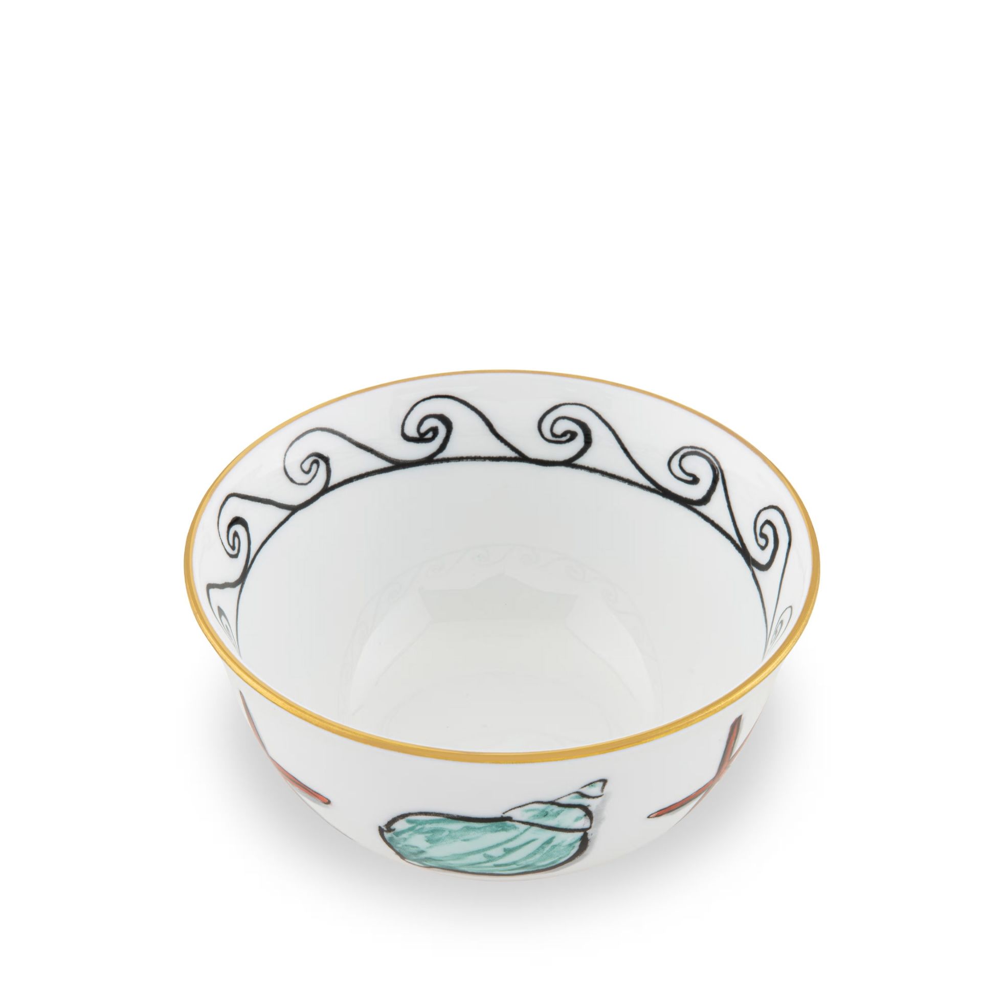GINORI 1735 Coppetta Il Viaggio di Nettuno White H 5.7 CM - Ø 11.3 CM 031RG00 FCP035010110G00130000