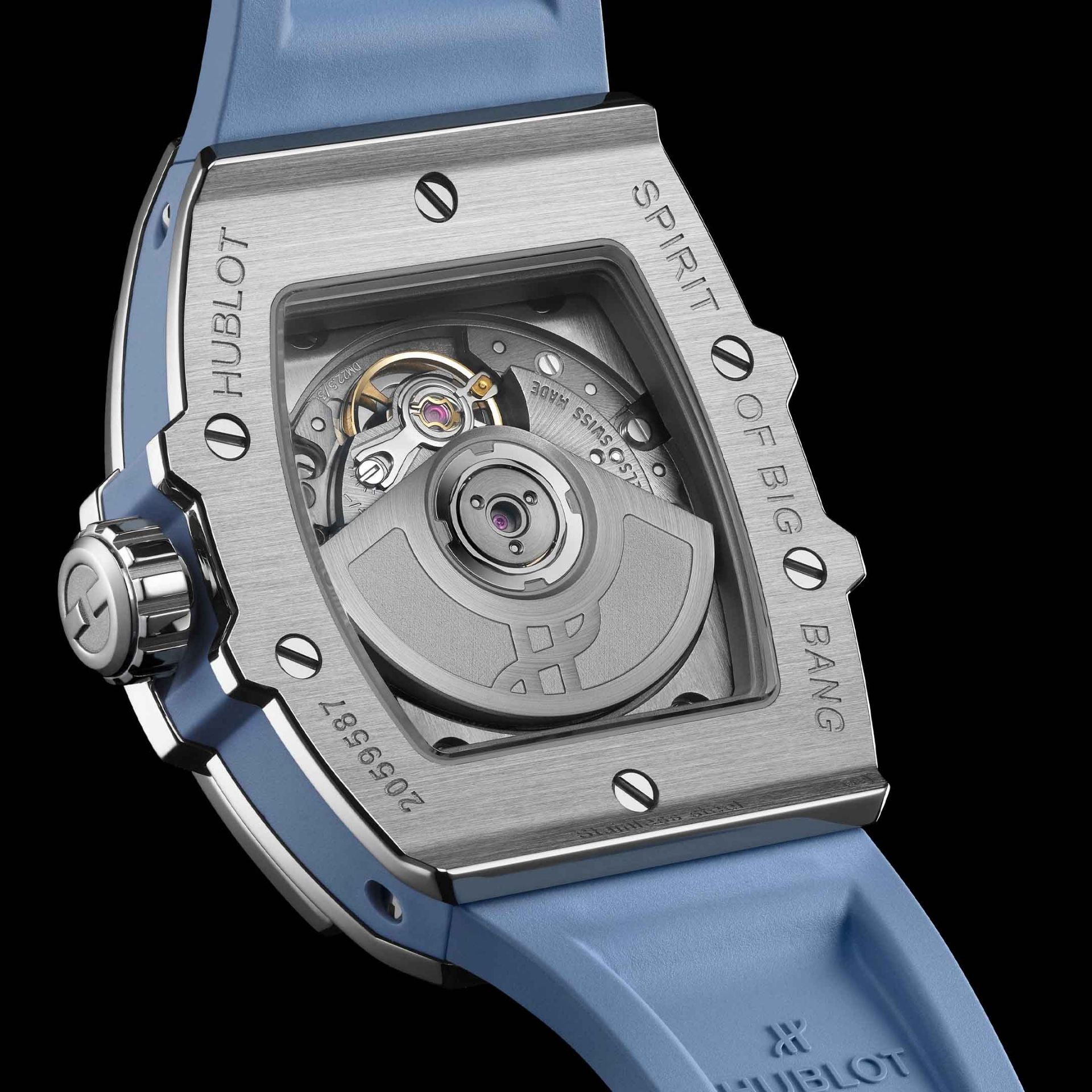 HUBLOT Spirit Of Big Bang Steel Coal Blue Diamonds 32 MM 682.SX.717B.RX.1204