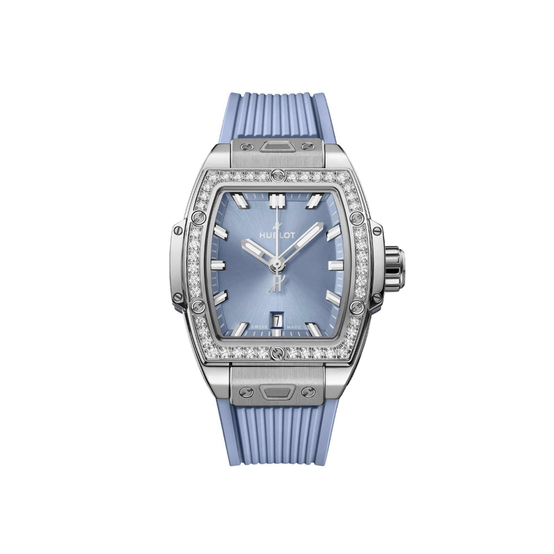 HUBLOT Spirit Of Big Bang Steel Coal Blue Diamonds 32 MM 682.SX.717B.RX.1204