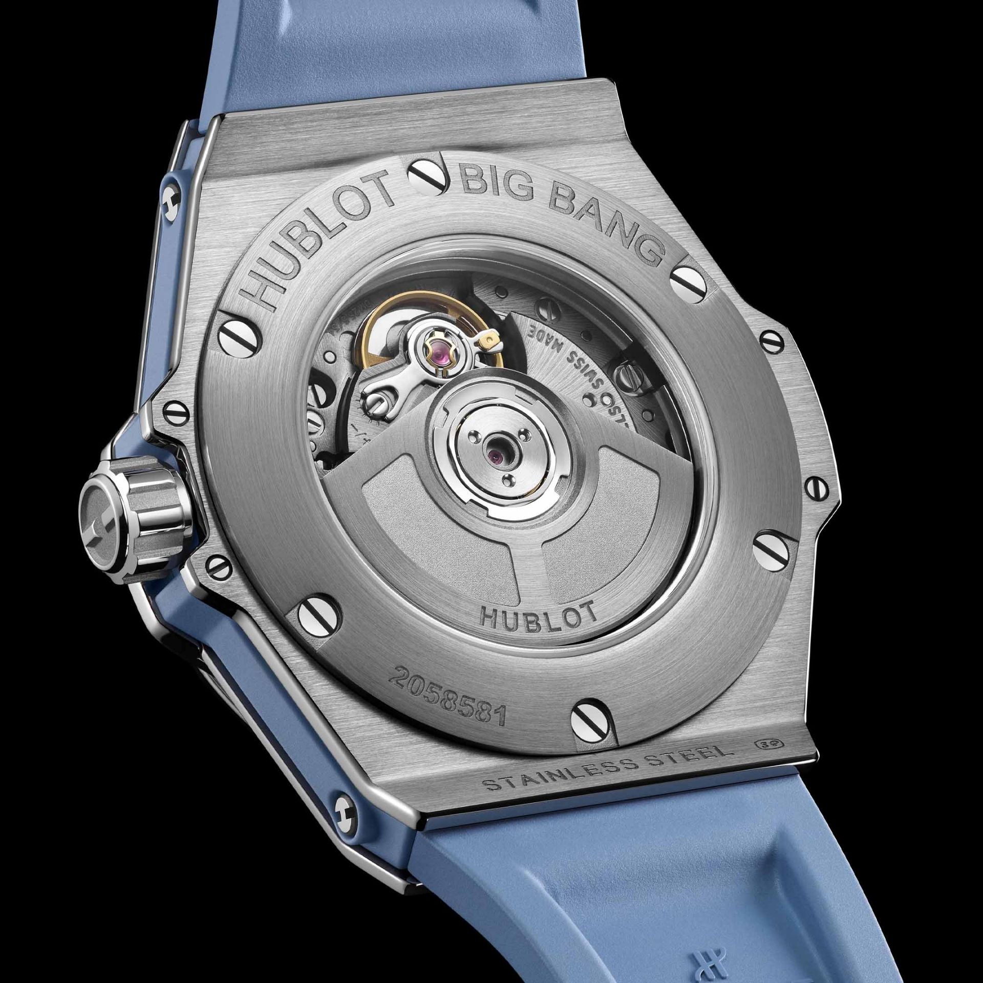 HUBLOT Big Bang One Click Steel Coal Blue Diamonds 33 MM 485.SX.717B.RX.1204