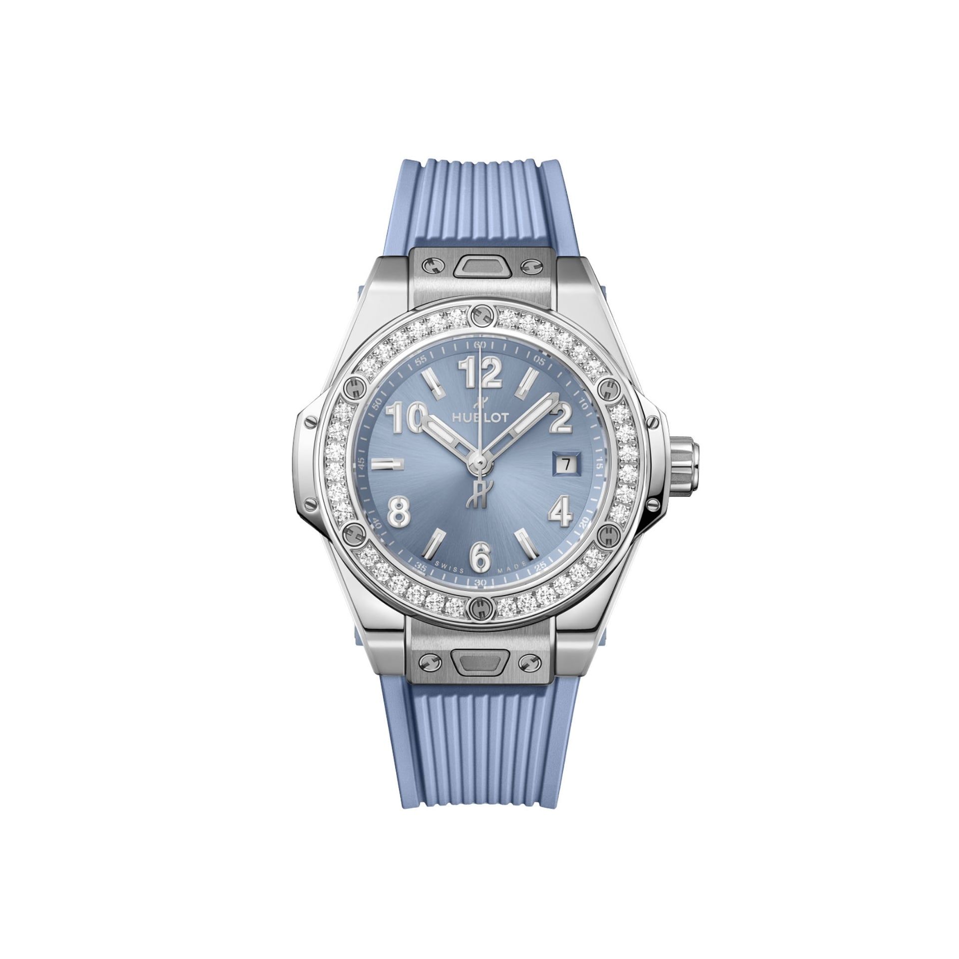 HUBLOT Big Bang One Click Steel Coal Blue Diamonds 33 MM 485.SX.717B.RX.1204
